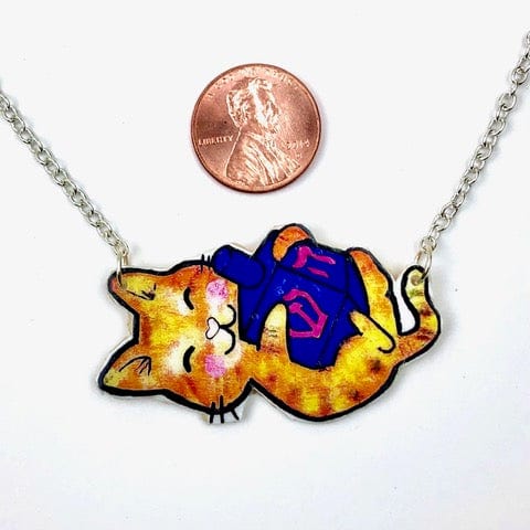 Cat and Dreidel Hanukkah Necklace、mySite、topwebapps