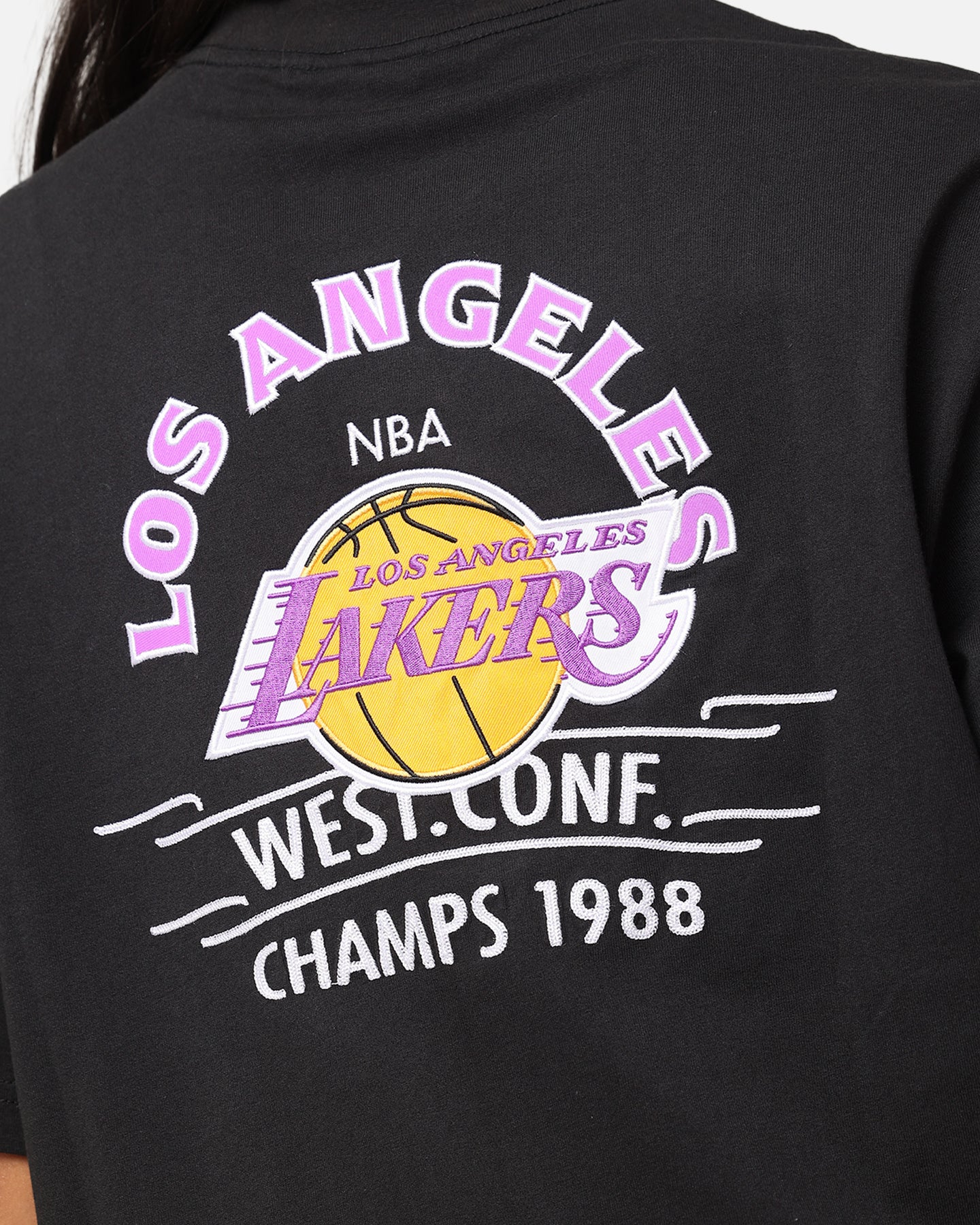 Mitchell & Ness Los Angeles Lakers Arch T-Shirt Faded Black、mySite、zt4zffjzw