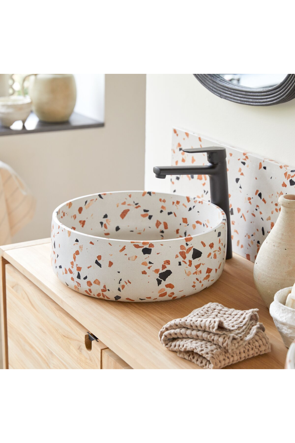 Brown Premium Terrazzo Sink | Tikamoon Milos、mySite、neckold