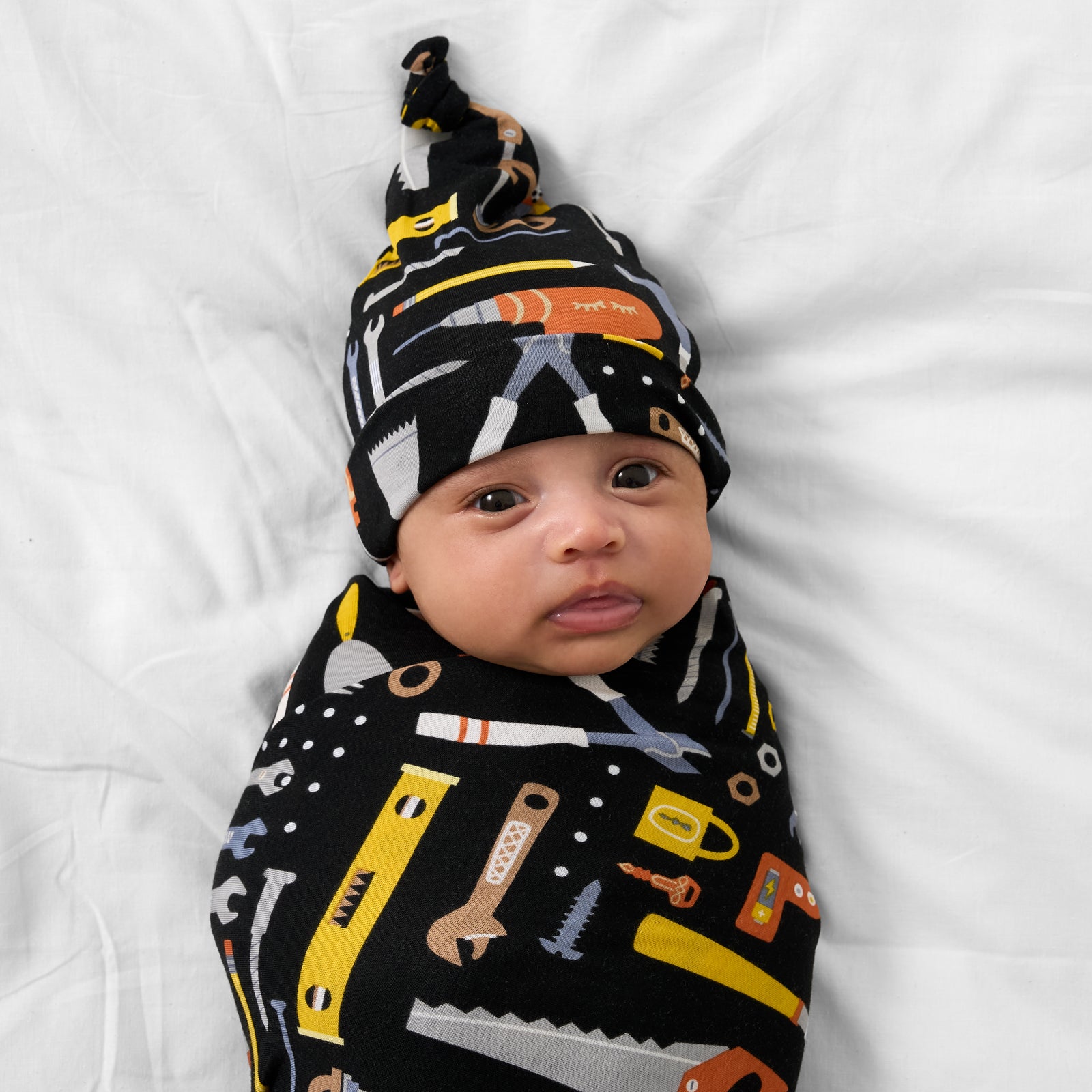 Little Builders Swaddle & Hat Set、mySite、g9winljtr