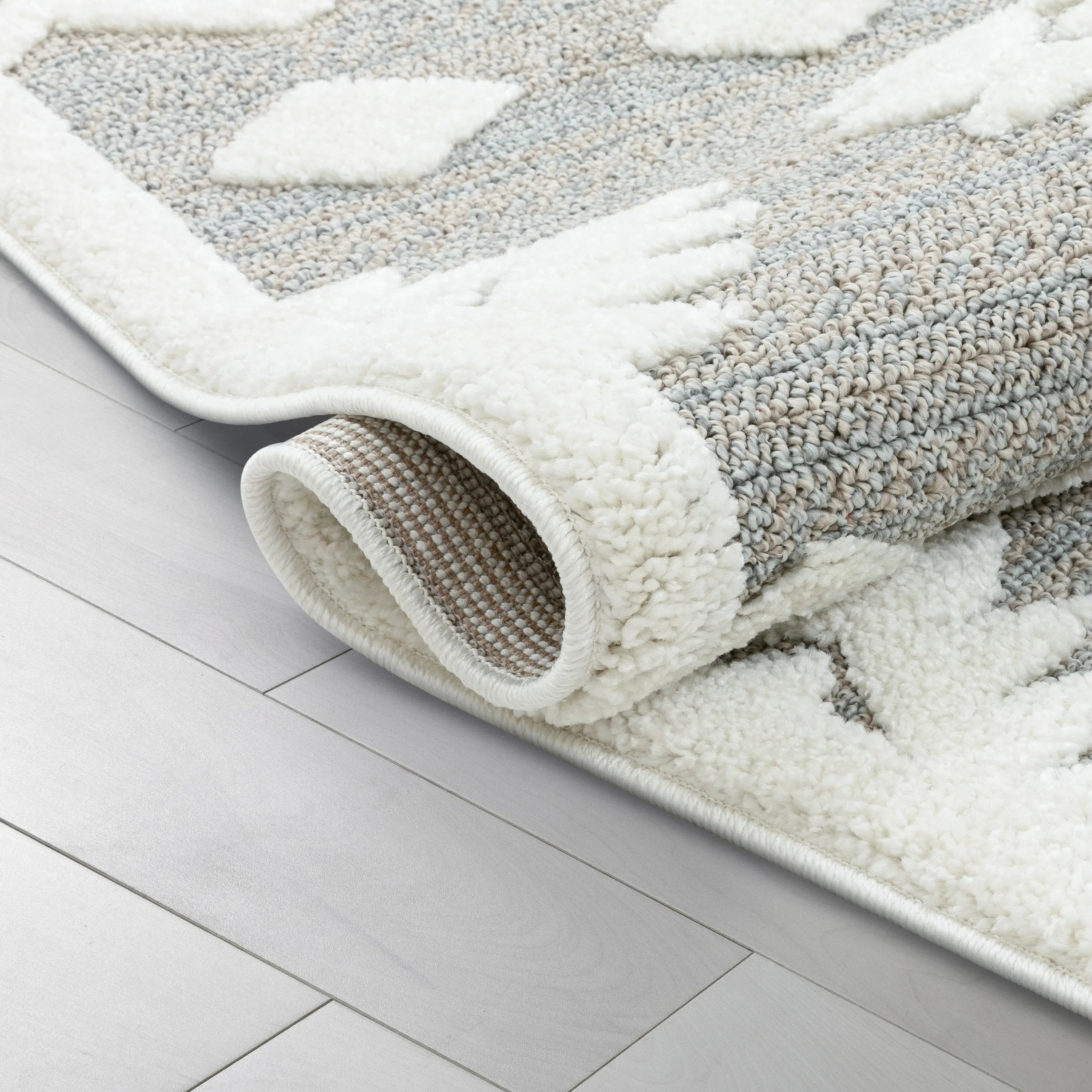 Addison Tribal Moroccan Diamond Pattern Beige High-Low Textured Rug、mySite、gigharbornorthrealestate