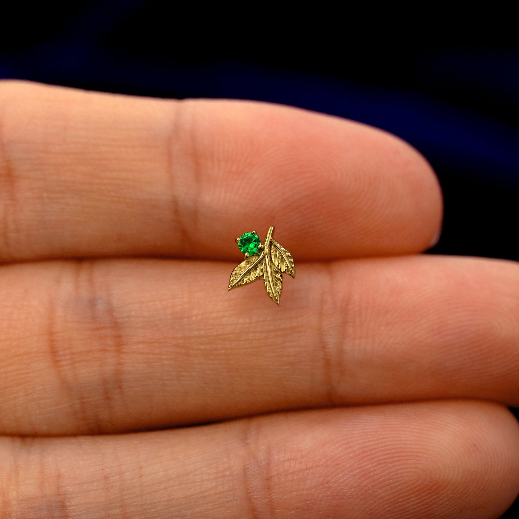 Gemstone 3 Leaves Earring、mySite、hinf8tx79