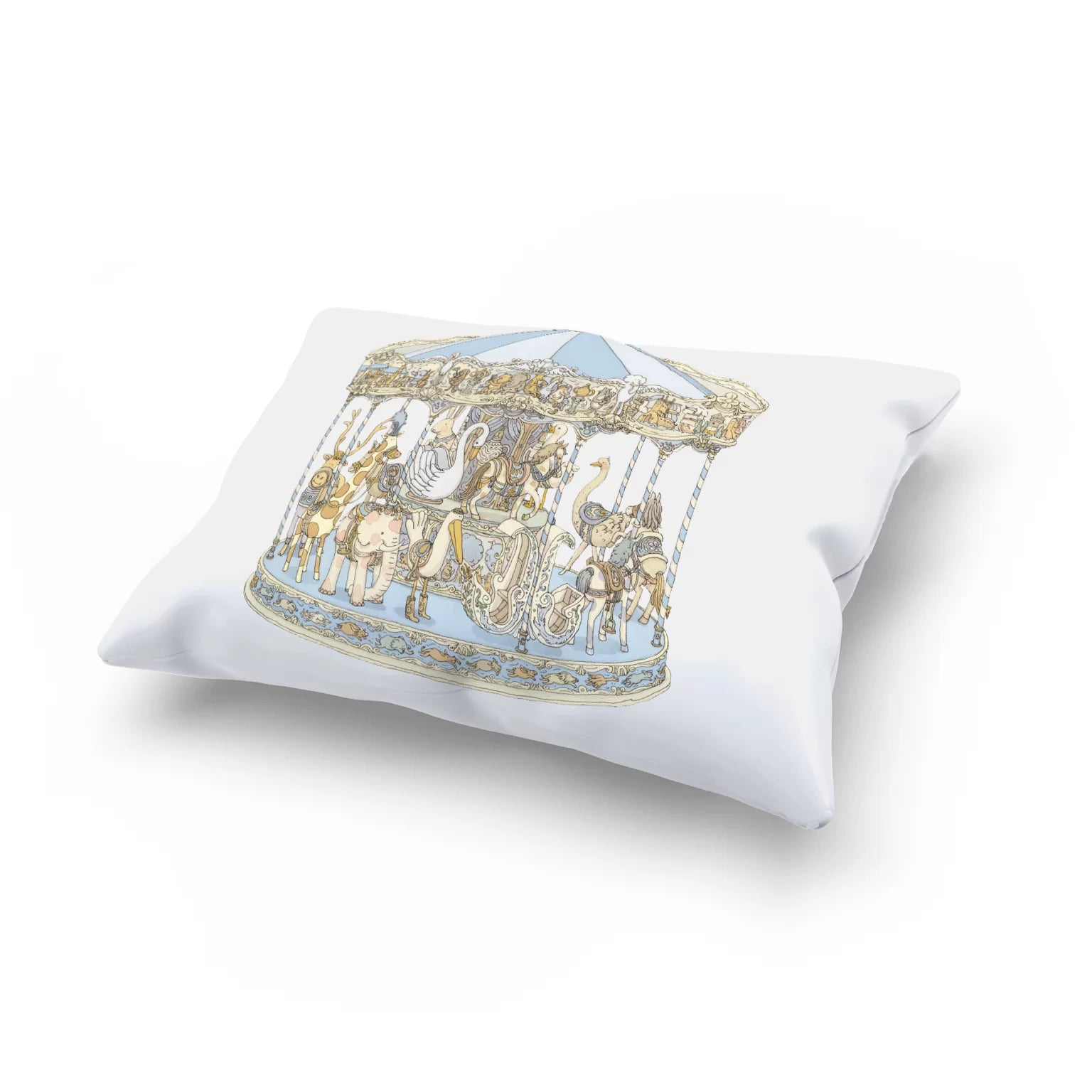  Atelier Choux Blue Satin Carousel Cushion、mySite、elrpsem3k