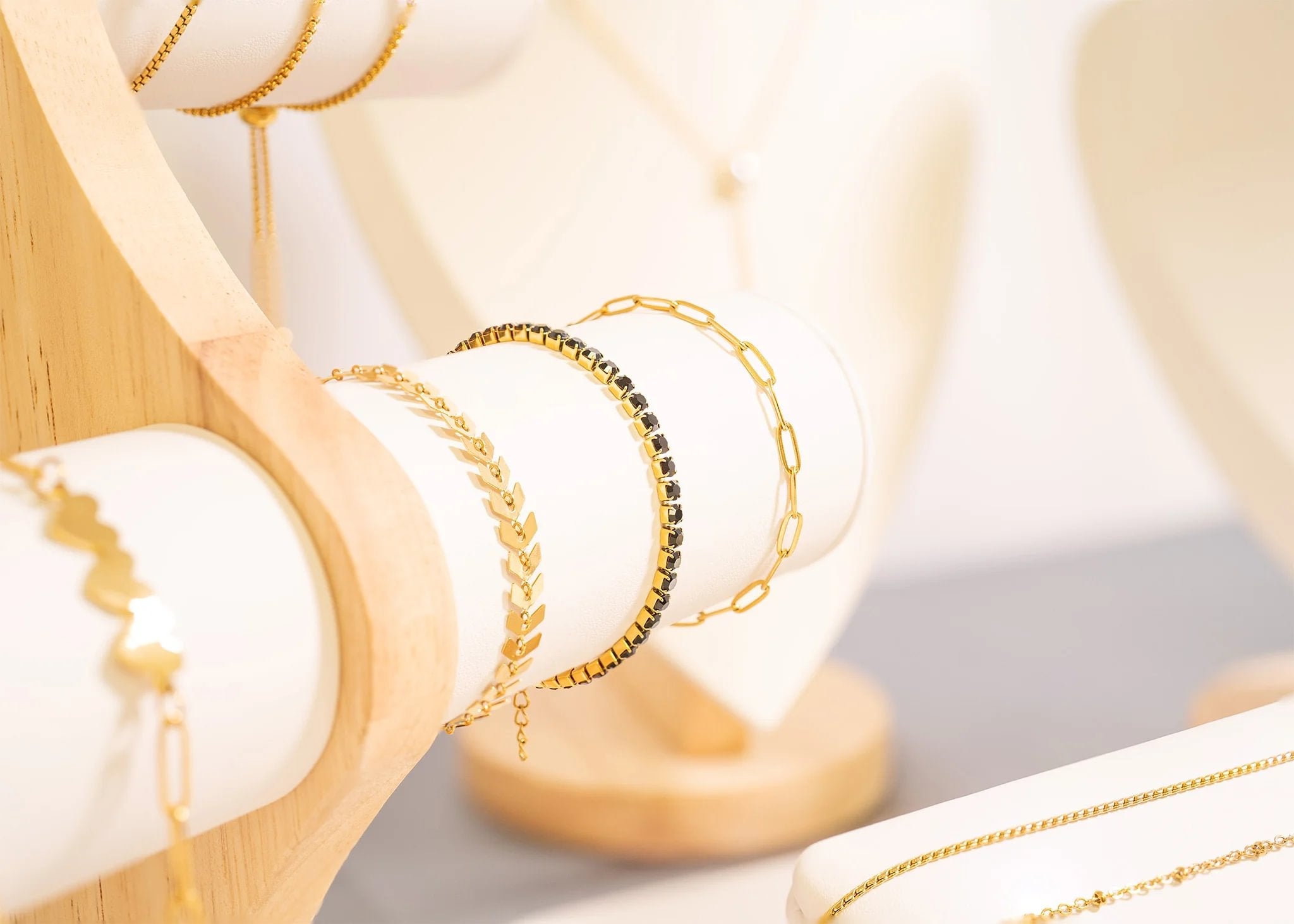 25 pc 18K Gold PVD Coated Stainless Steel Women's Layered Bracelet Set / BND0019、mySite、dreamappss