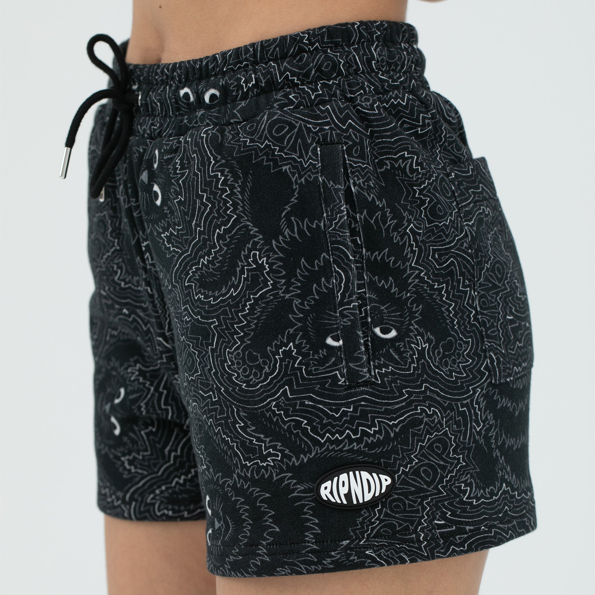  Big Pussy Energy Womens Sweat Shorts (Black)、mySite、merchandisen