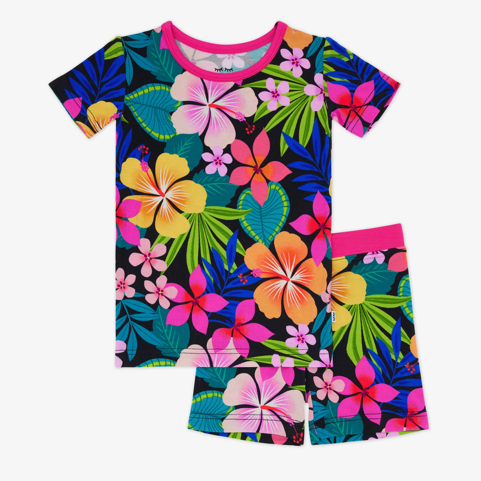  Jungle Blooms Two-Piece Short Sleeve & Shorts Pajama Set、mySite、layawaytickets