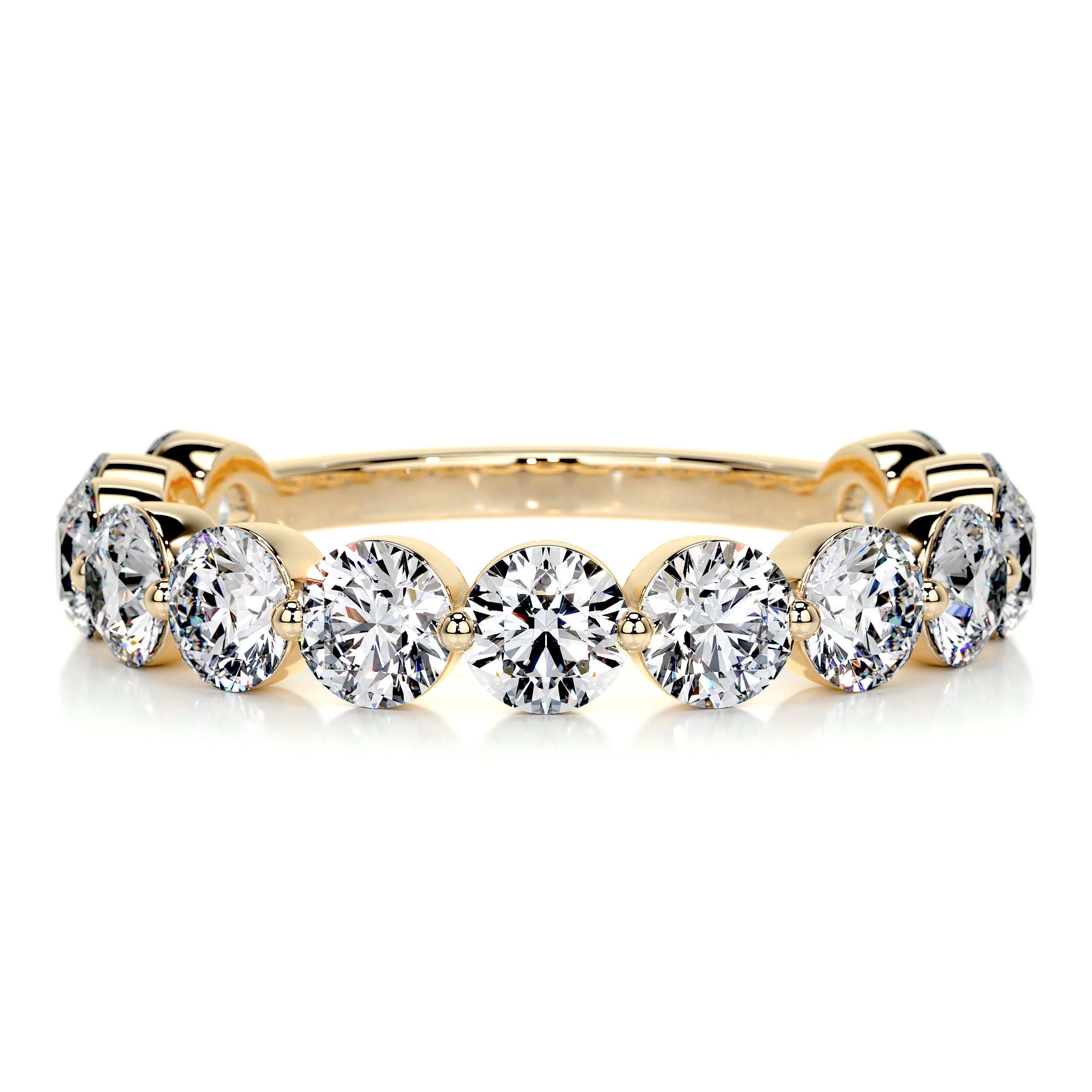 Josie Half-Eternity Wedding Ring (2 Carat) -18K Yellow Gold、mySite、hinf8tx79