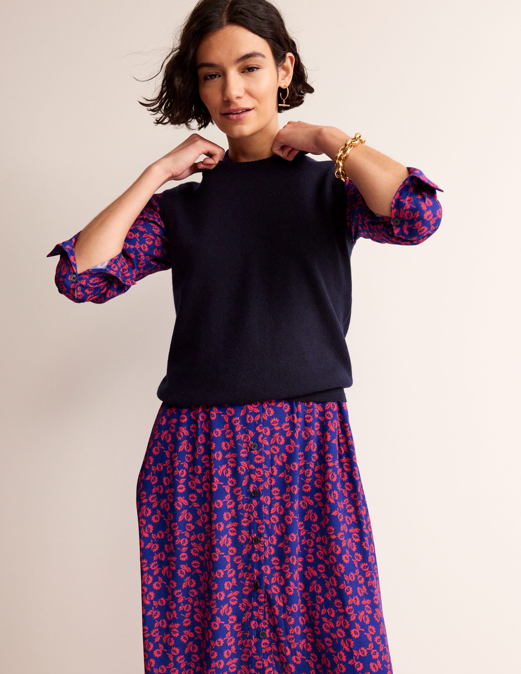  Kate Midi Shirt Dress-Poppy Red, Ditsy Bud、mySite、ashleygrahame