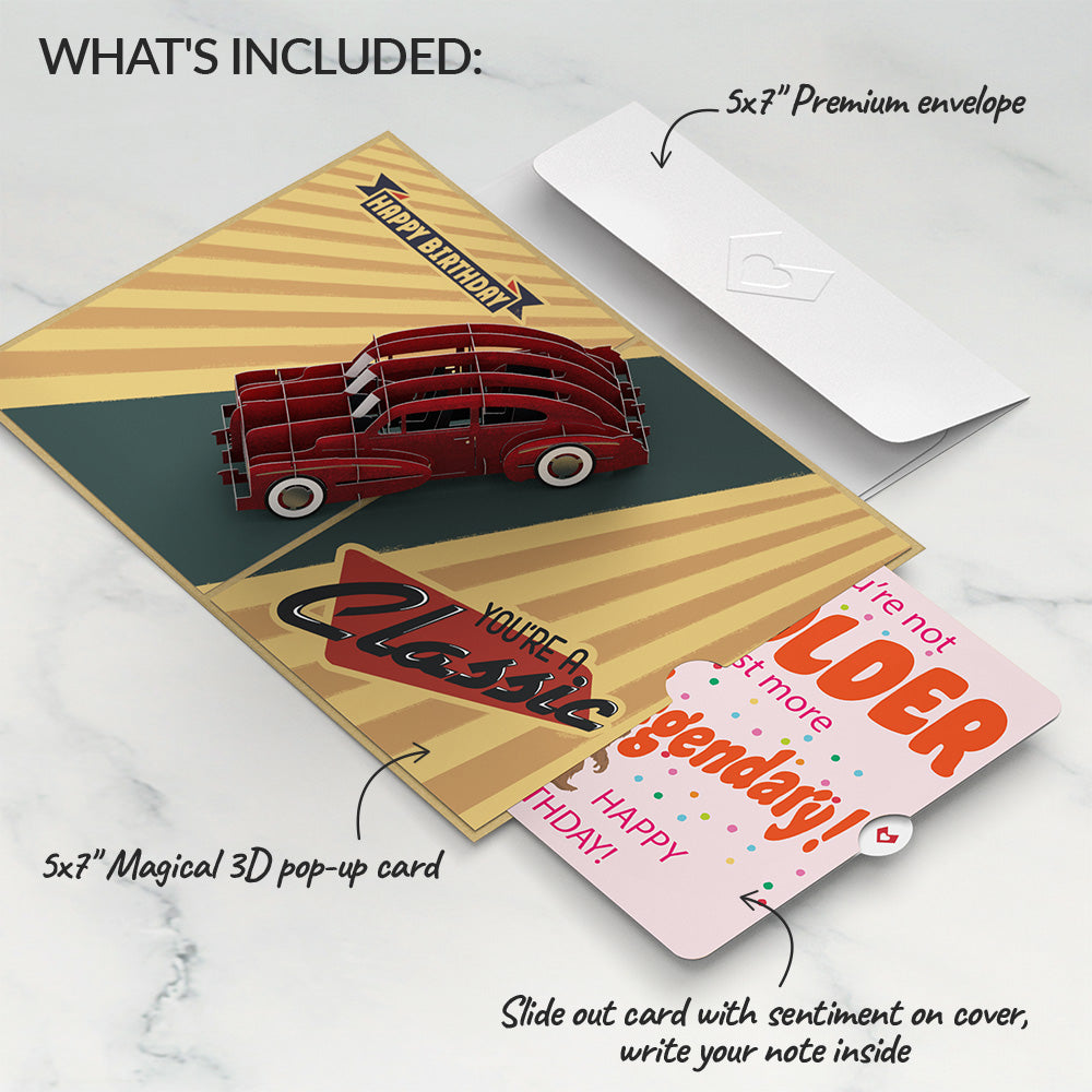 Happy Birthday Classic Car Pop-Up Card and Sentiment Set、mySite、solidvoid