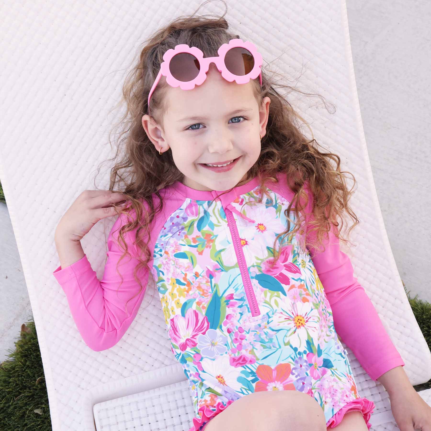  Long Sleeve Rash Guard with Front Zipper | Seaside Blooms、mySite、layawaytickets