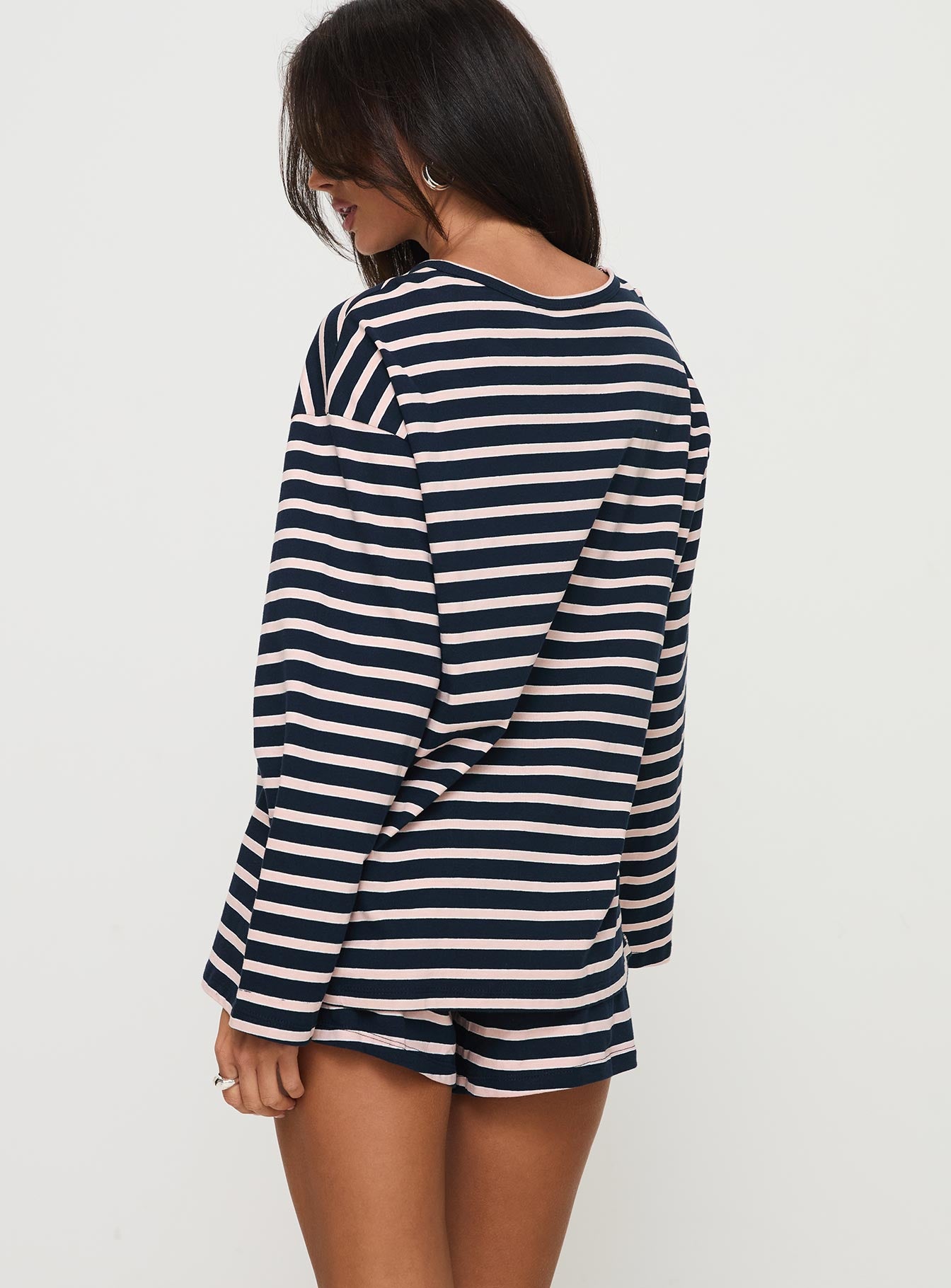 Olive Branch Set Navy / Pink Stripe、mySite、solidvoid