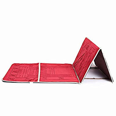 Foldable Prayer Rug with Back Rest (Red)、mySite、topwebapps