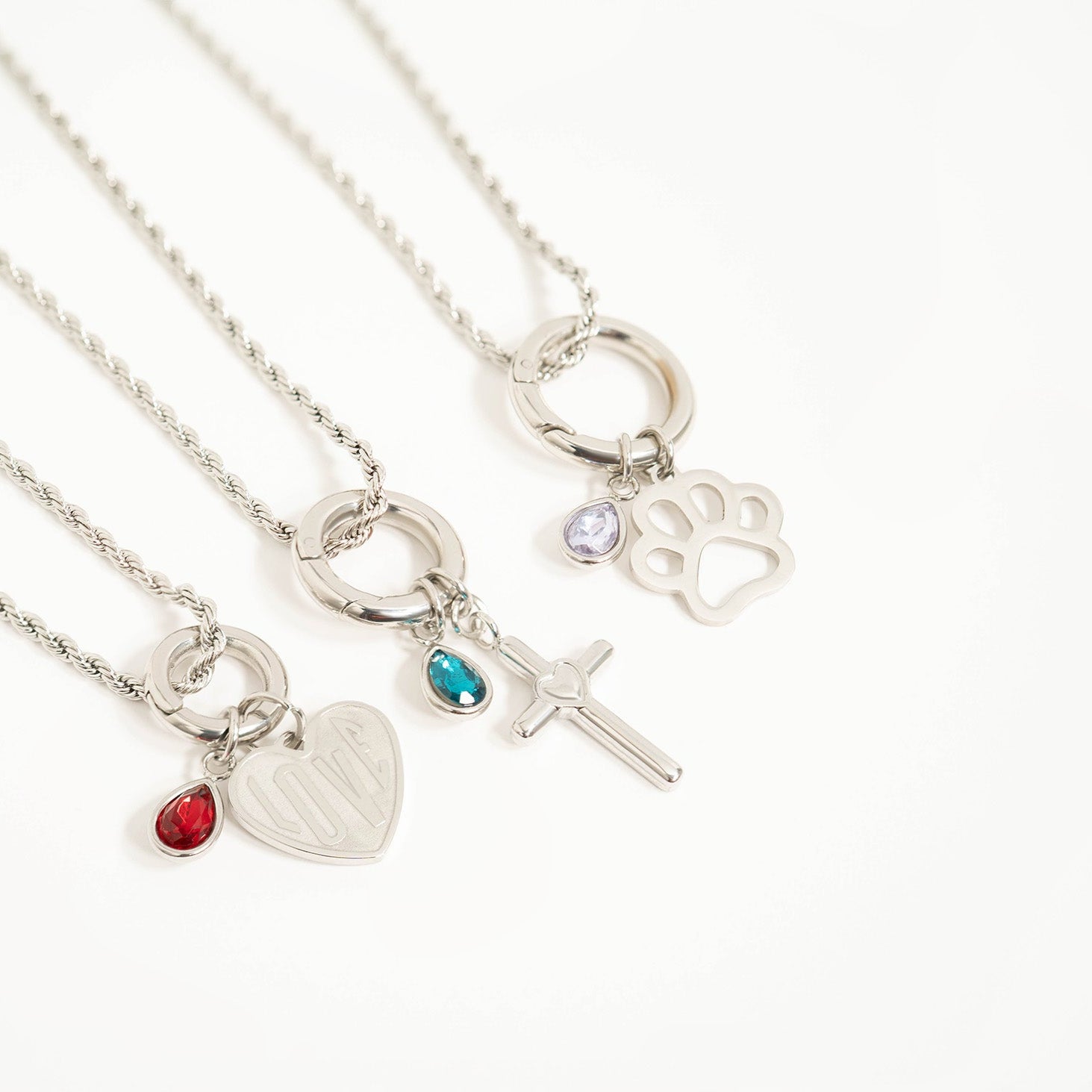 18K Gold PVD Stainless Steel Faith & Love Charm Set / BND0075、mySite、dreamappss