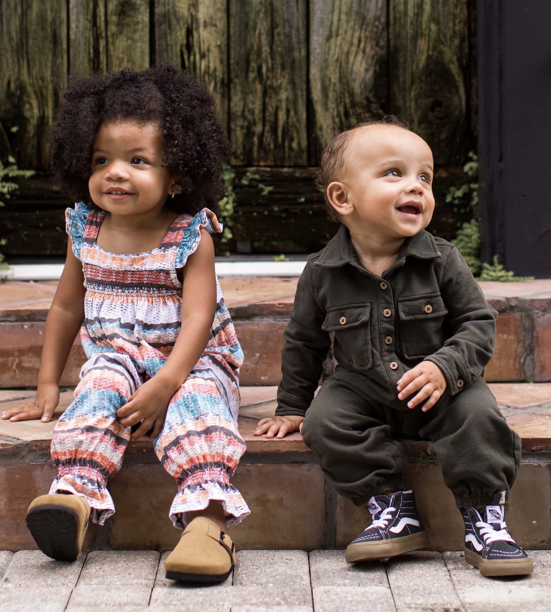 Button Down Organic Cotton Jumpsuit - Shadow、mySite、g9winljtr