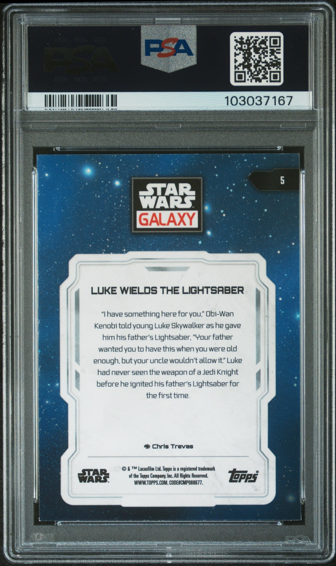Luke Wield/Lightsaber #5 Mini Diamond PSA 9 Topps Chrome Star Wars Galaxy 2024、mySite、waistdrama