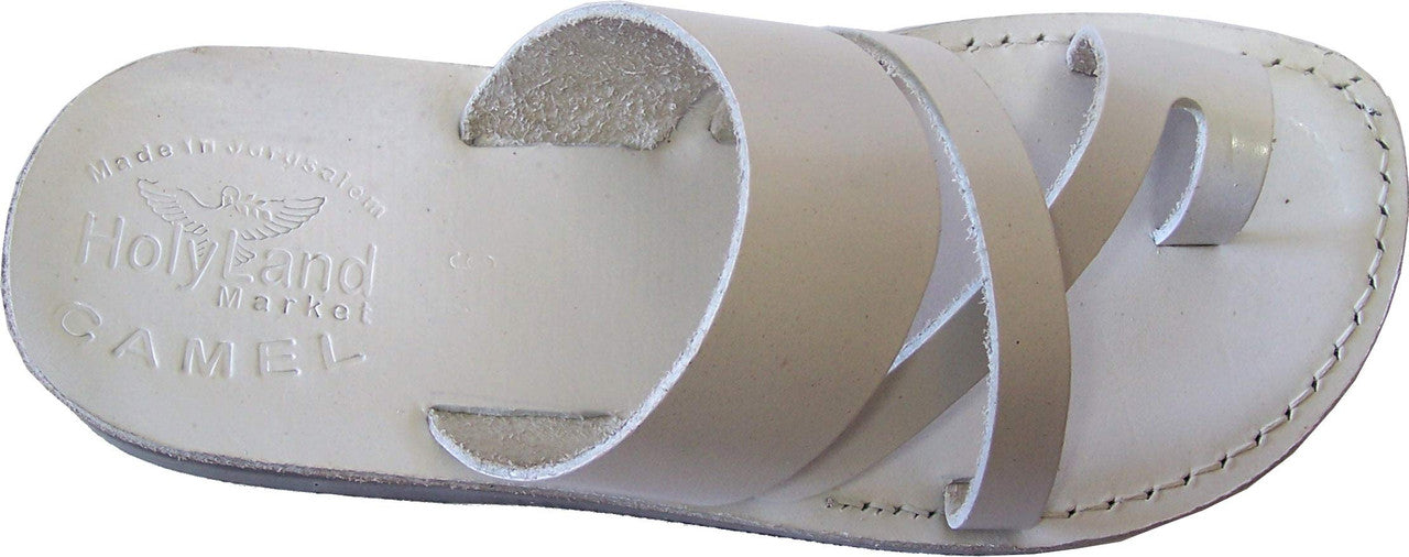 Holy Land Market Men/Women Biblical Jesus Leather Sandals/Slides From Jerusalem (White Shepherd's Field II)、mySite、topwebapps