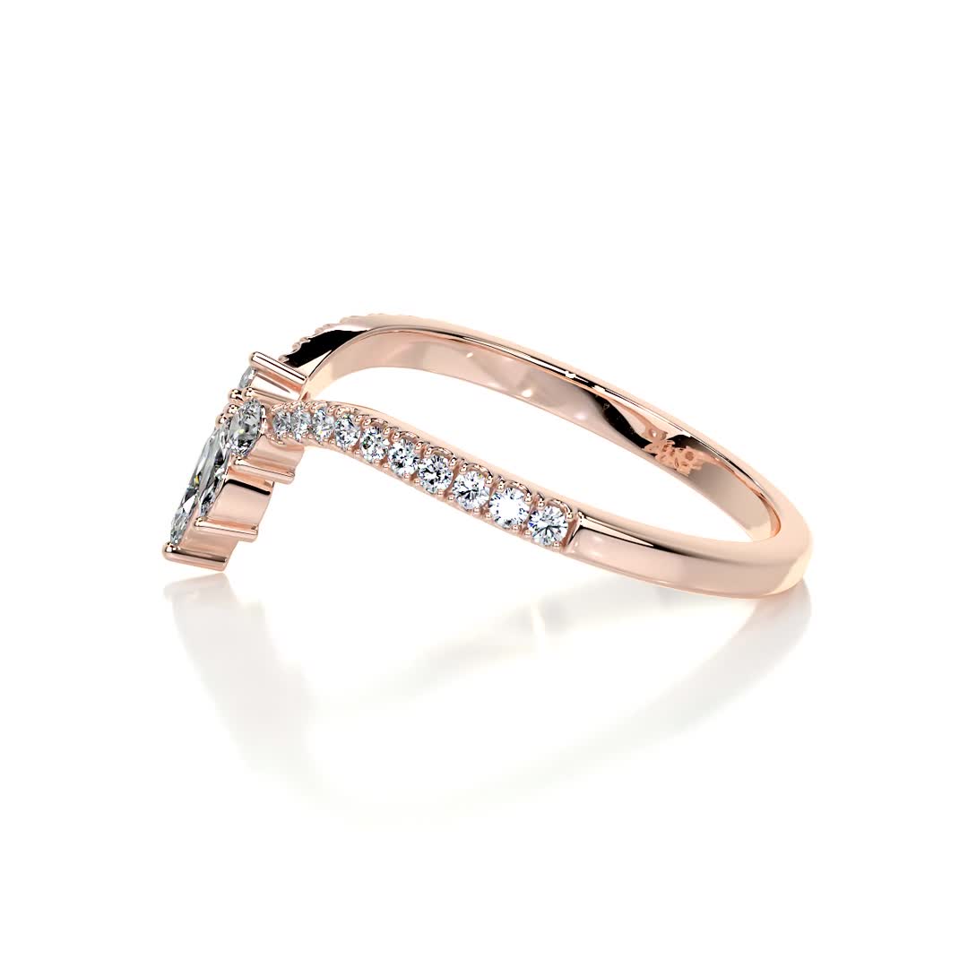 Lauren Diamond Wedding Ring (0.30 Carat) -14K Rose Gold、mySite、hinf8tx79
