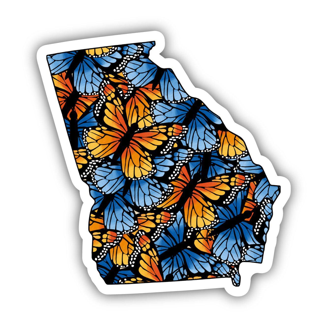  Georgia Butterfly Pattern Sticker、mySite、elrpsem3k