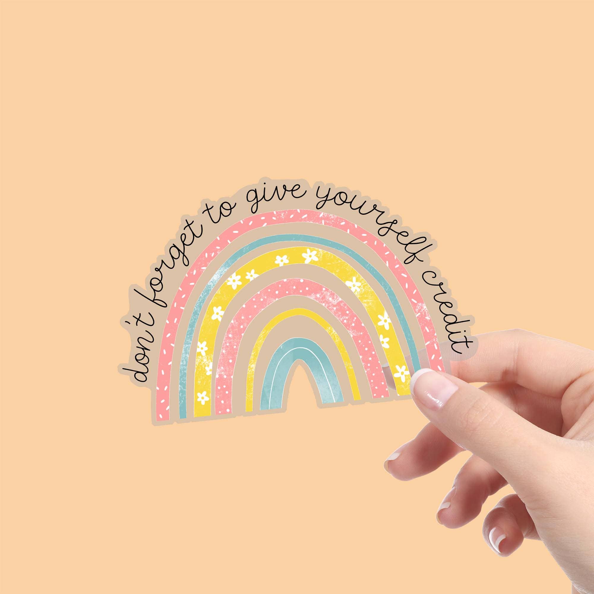  Don't Forget To Give Yourself Credit Clear Sticker、mySite、elrpsem3k