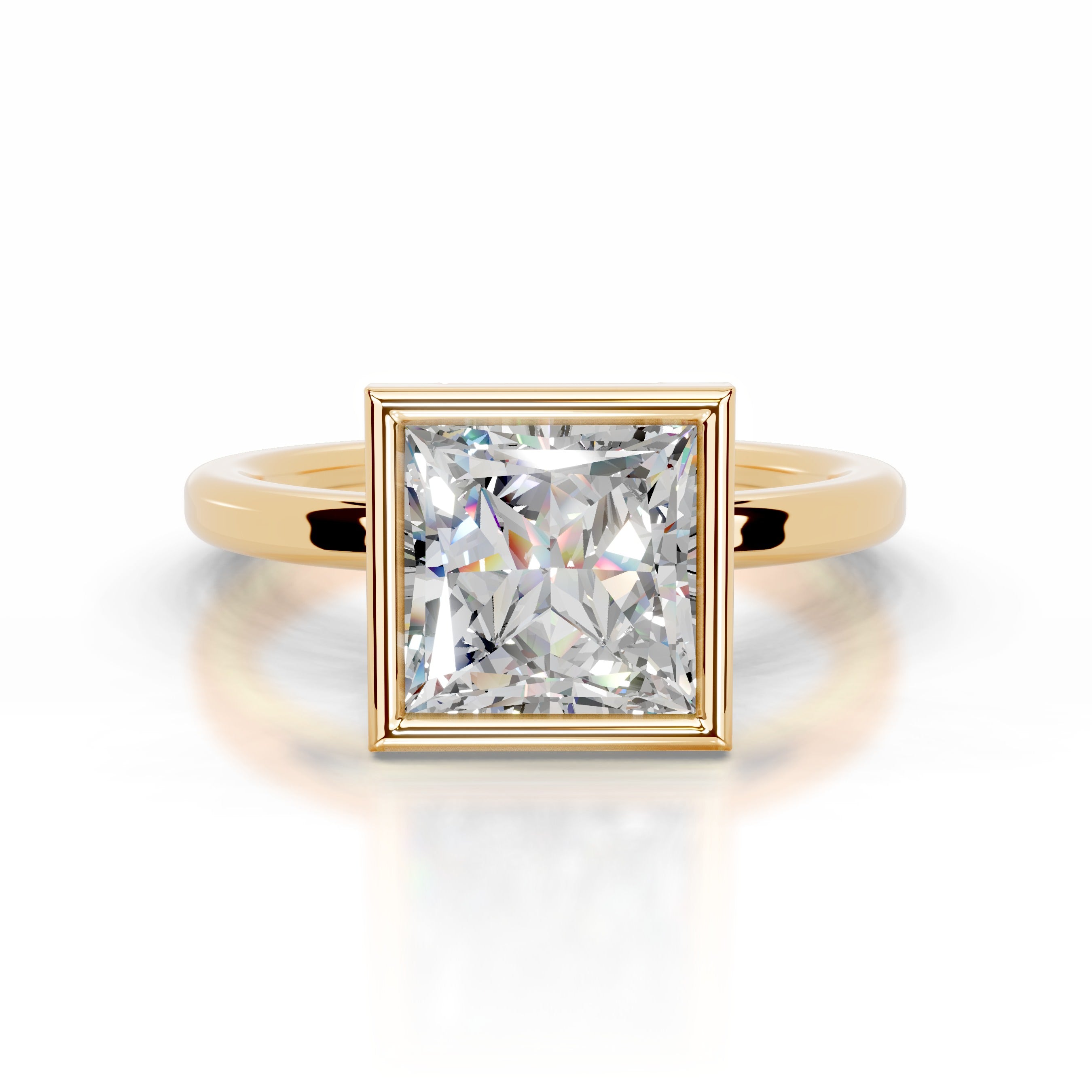 Dima Moissanite Ring - 18K Yellow Gold、mySite、hinf8tx79