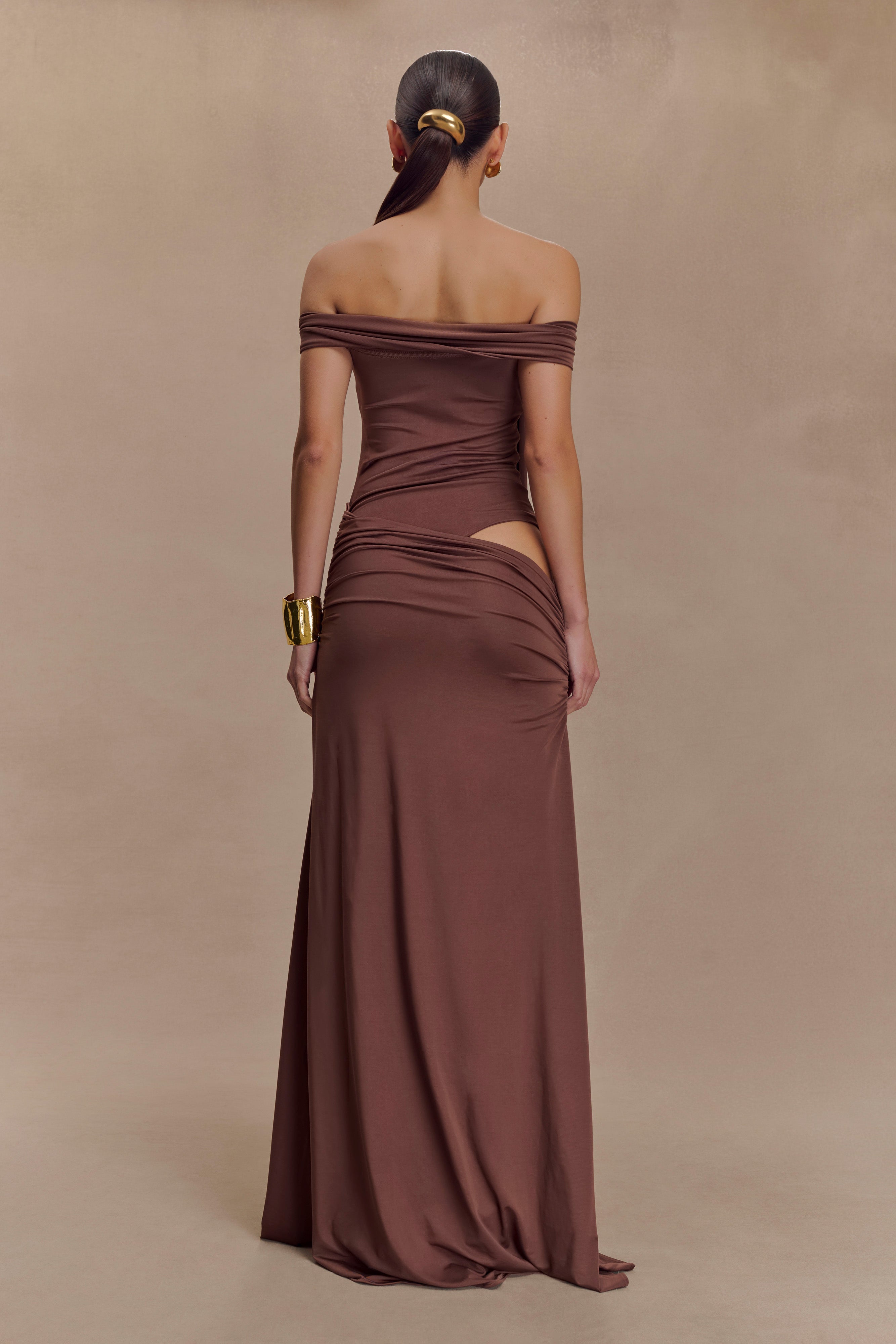 Oliver Slinky Maxi Dress - Chocolate、mySite、solidvoid