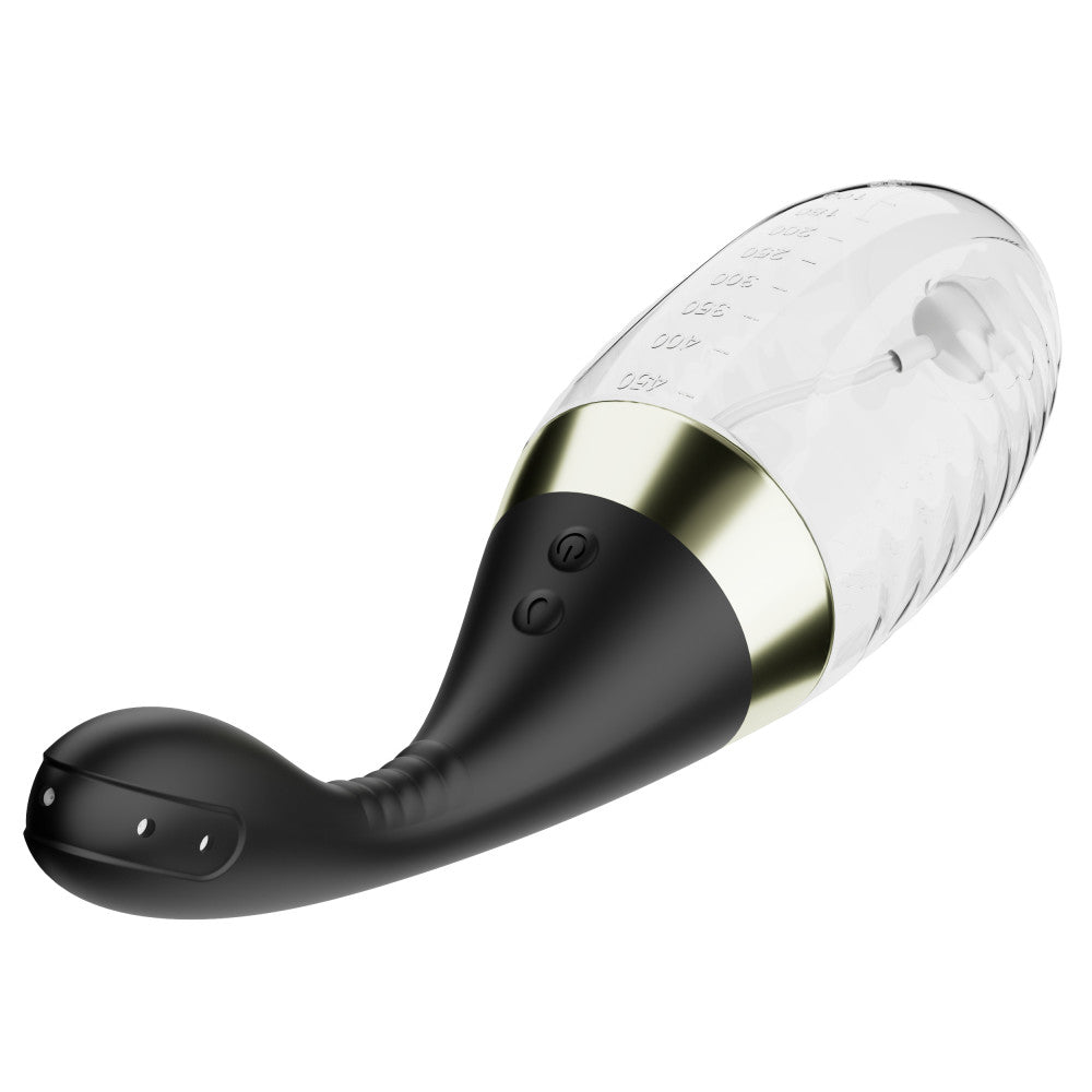 Anal Adventures by Blush® | Aqua Jet 11.25 Inch Vibrating Anal Douche Cleaner - Silicone Enema For Men & Women – In Black、mySite、bottomscart