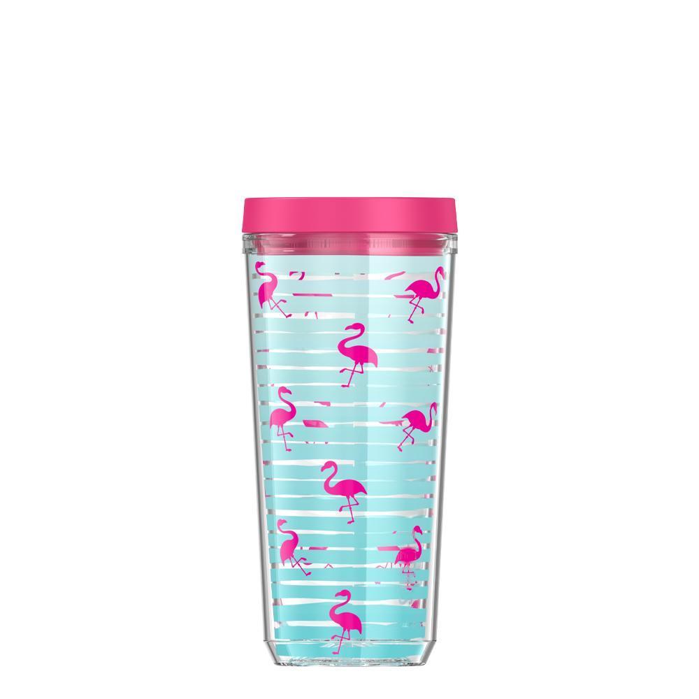 16oz DOUBLE WALL TUMBLER FLAMINGOS、mySite、noshort