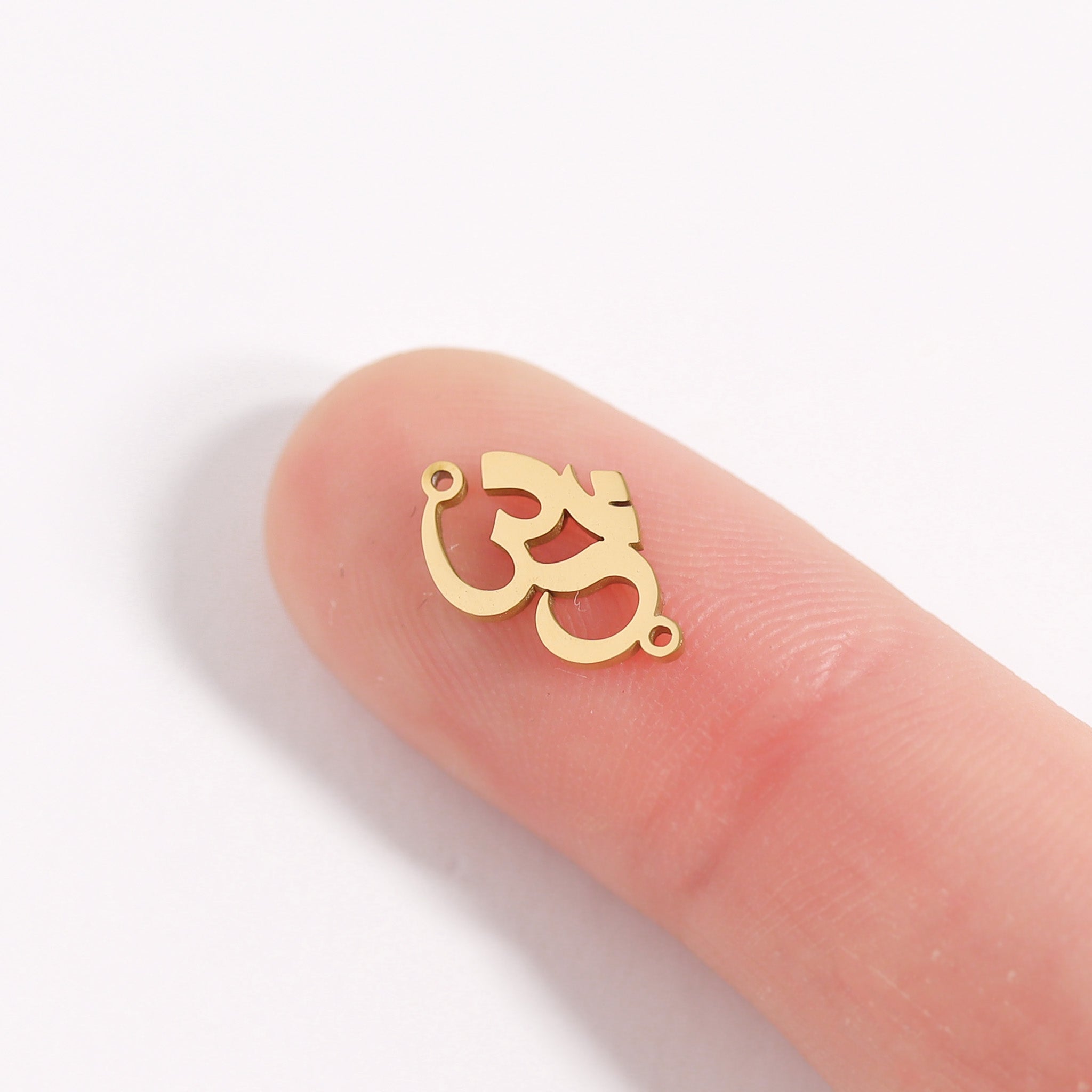 18K Gold Stainless Steel Om Connector Charm / PDL0175、mySite、dreamappss
