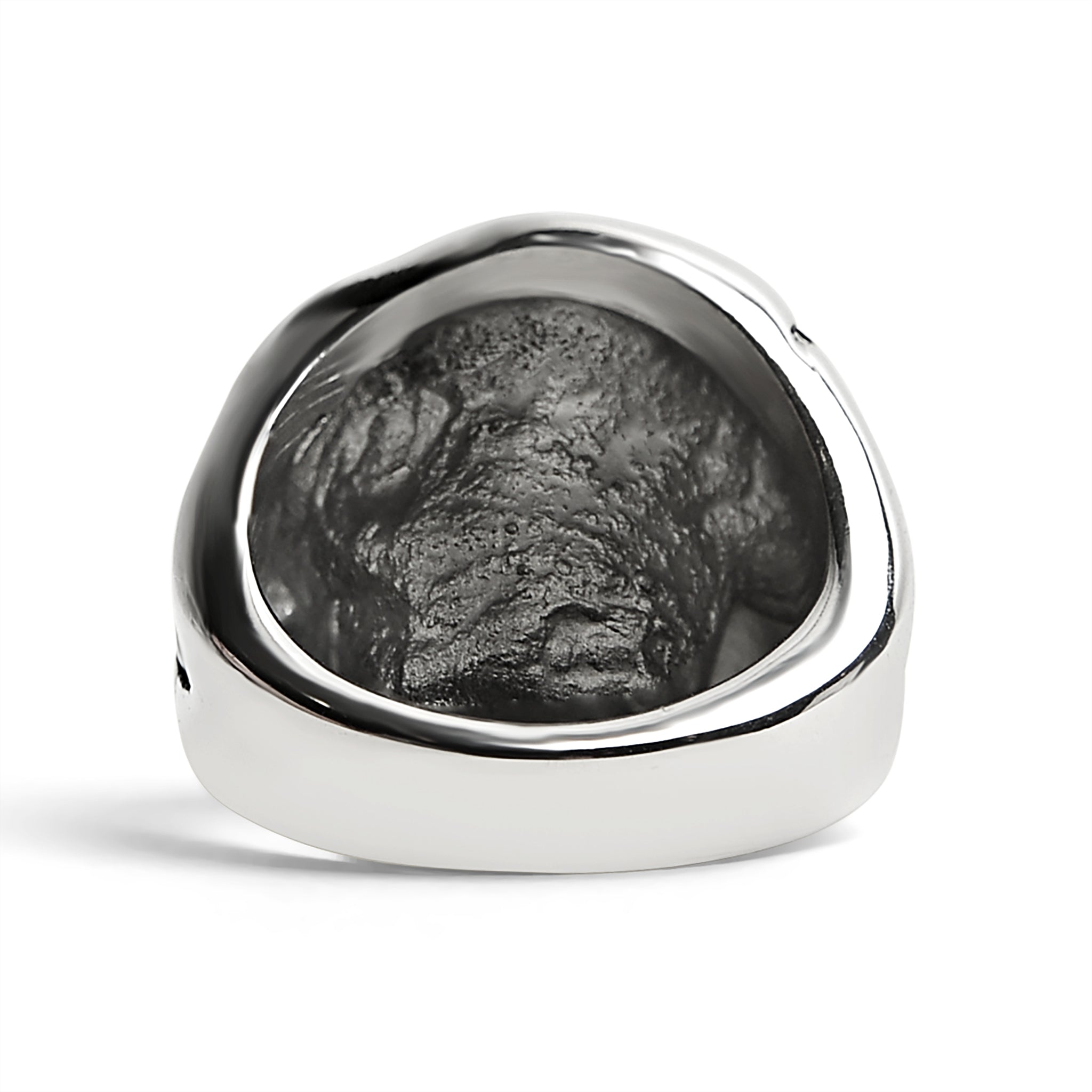 Stainless Steel Bullet Cigar Smoking Red CZ Eyed Skull Ring / SCR3074、mySite、dreamappss