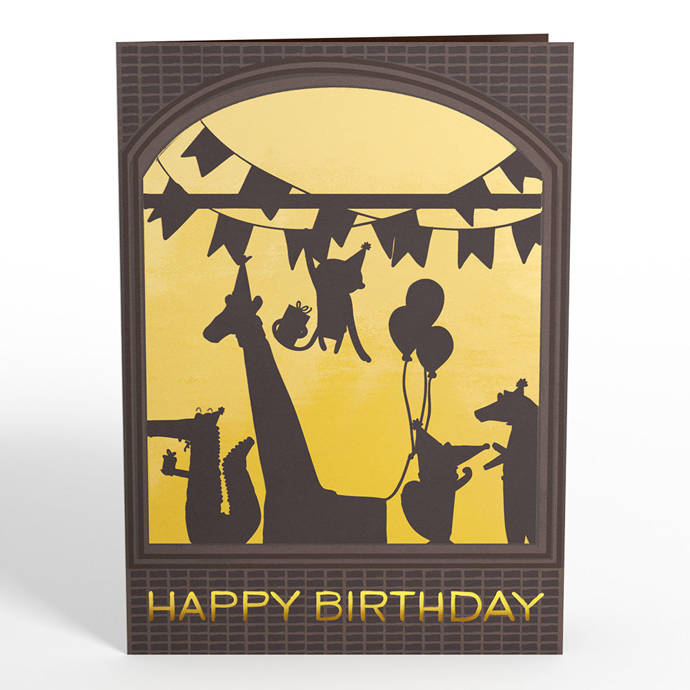 Party Animals Birthday Pop-Up Card、mySite、solidvoid