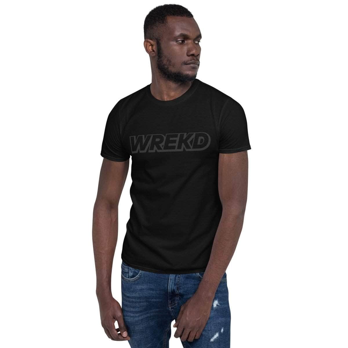  WREKD Black on Black Short-Sleeve Unisex Tee、mySite、merchandisen