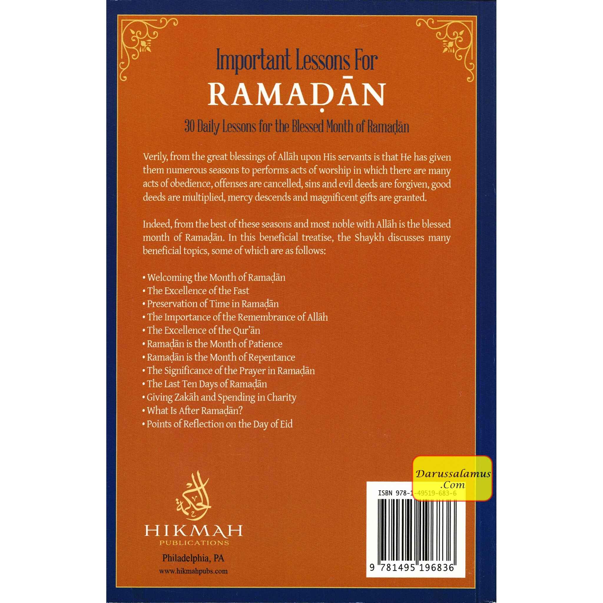 Important Lessons for Ramadan,30 Daily Lessons for The Blessed Month Of Ramadan By Shaykh Abdur Razzaq Al Abbaad、mySite、topwebapps