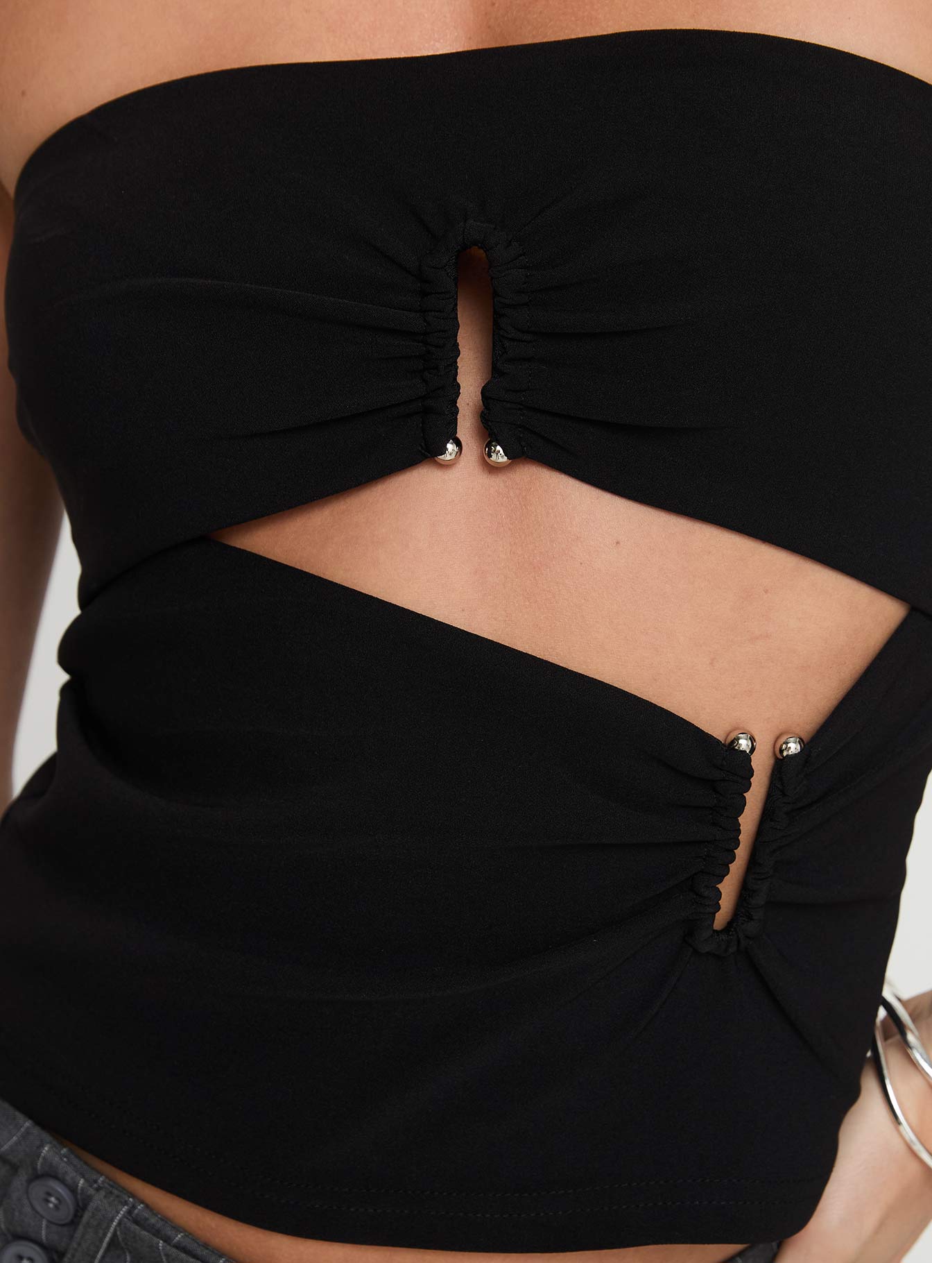 Reckless Abandon Strapless Top Black、mySite、solidvoid