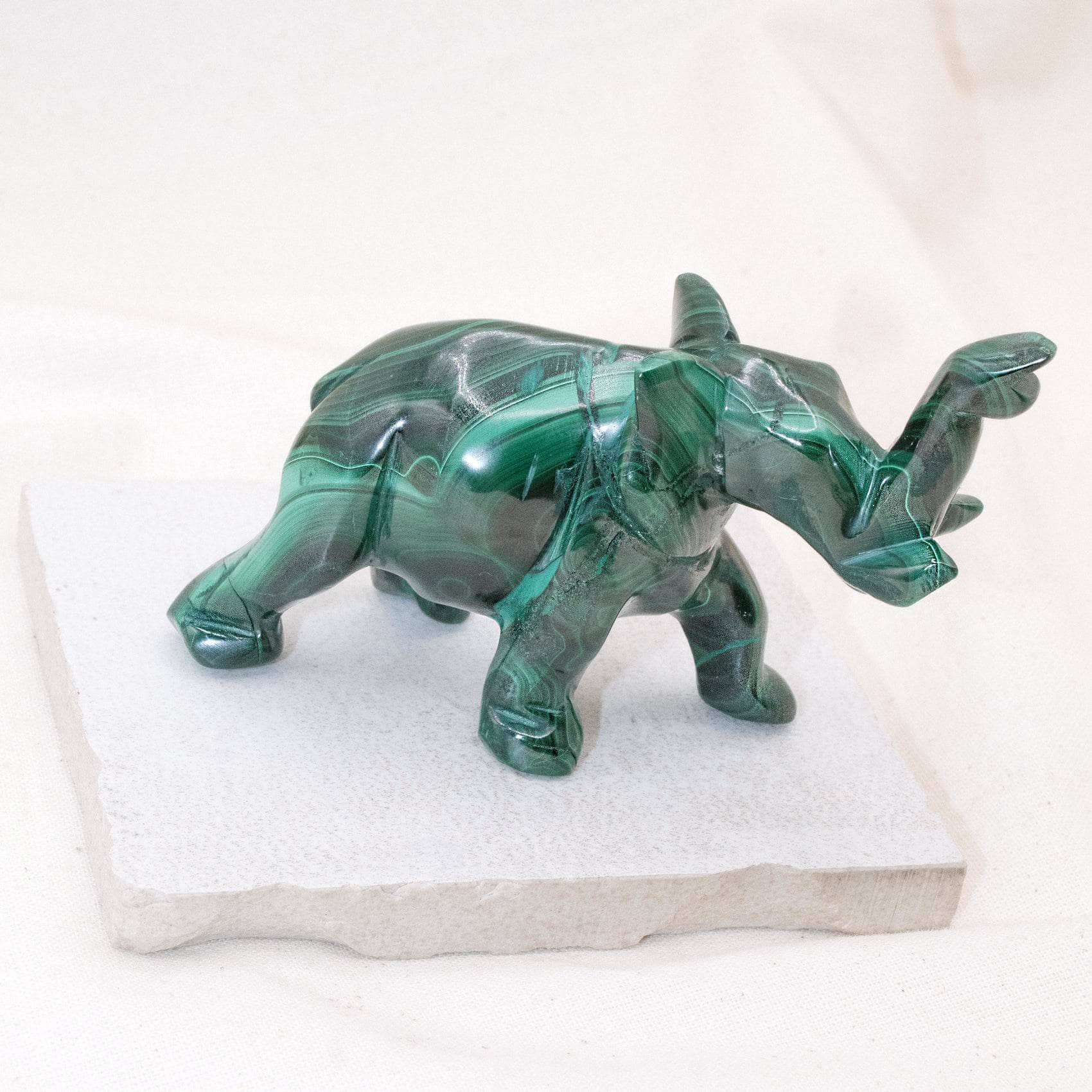Genuine Malachite Elephants - Hand Carved - 1 of a Kind、mySite、hinf8tx79