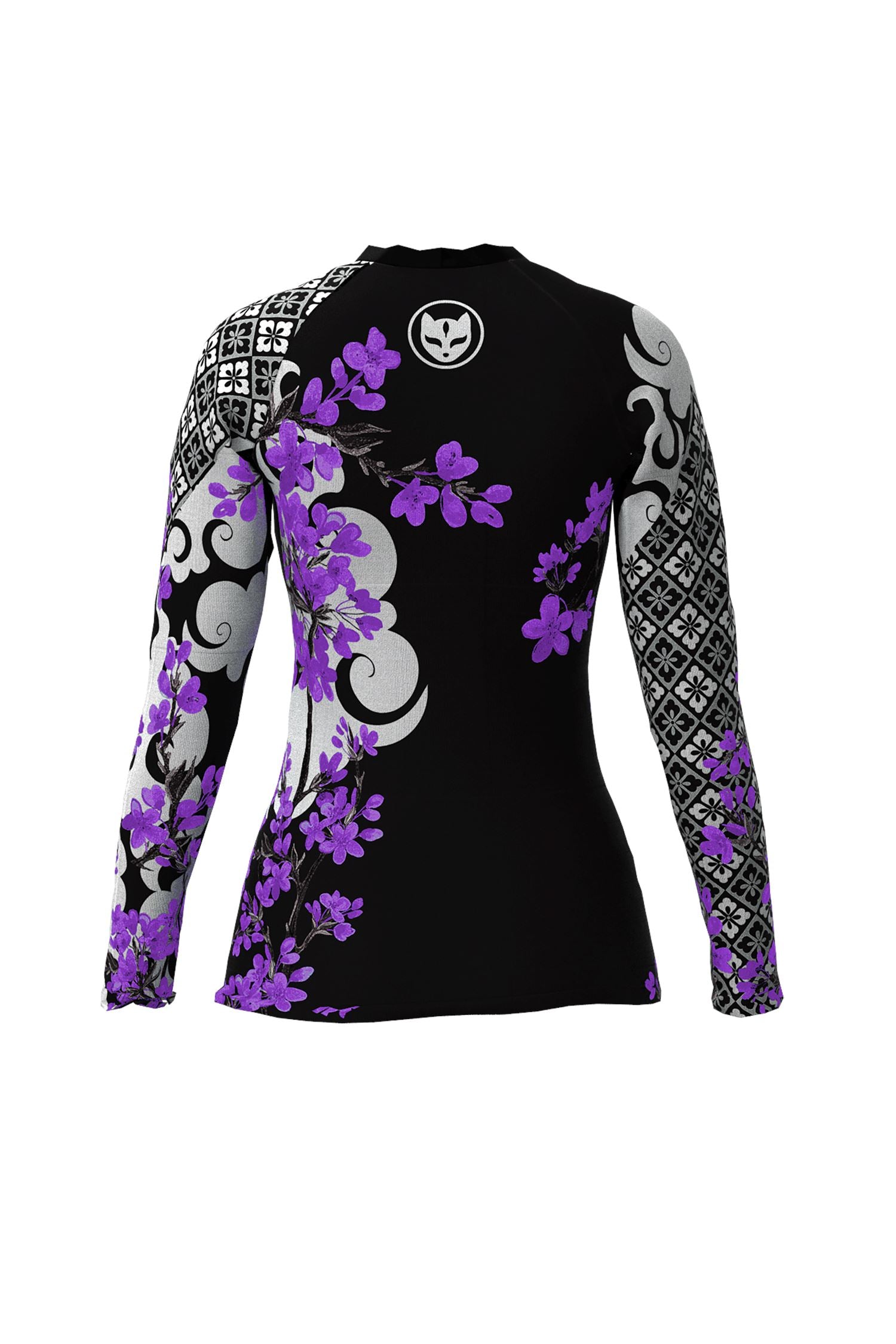 Women's Cherry Blossom Ranked Jiu Jitsu Rashguard - Long Sleeve、mySite、gigharbornorthrealestate
