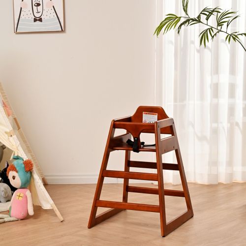 Wooden Double Solid Wood Feeding, Eat & Grow Portable High, Easy to Clean Baby Booster Chair in Natural Finish、、casual