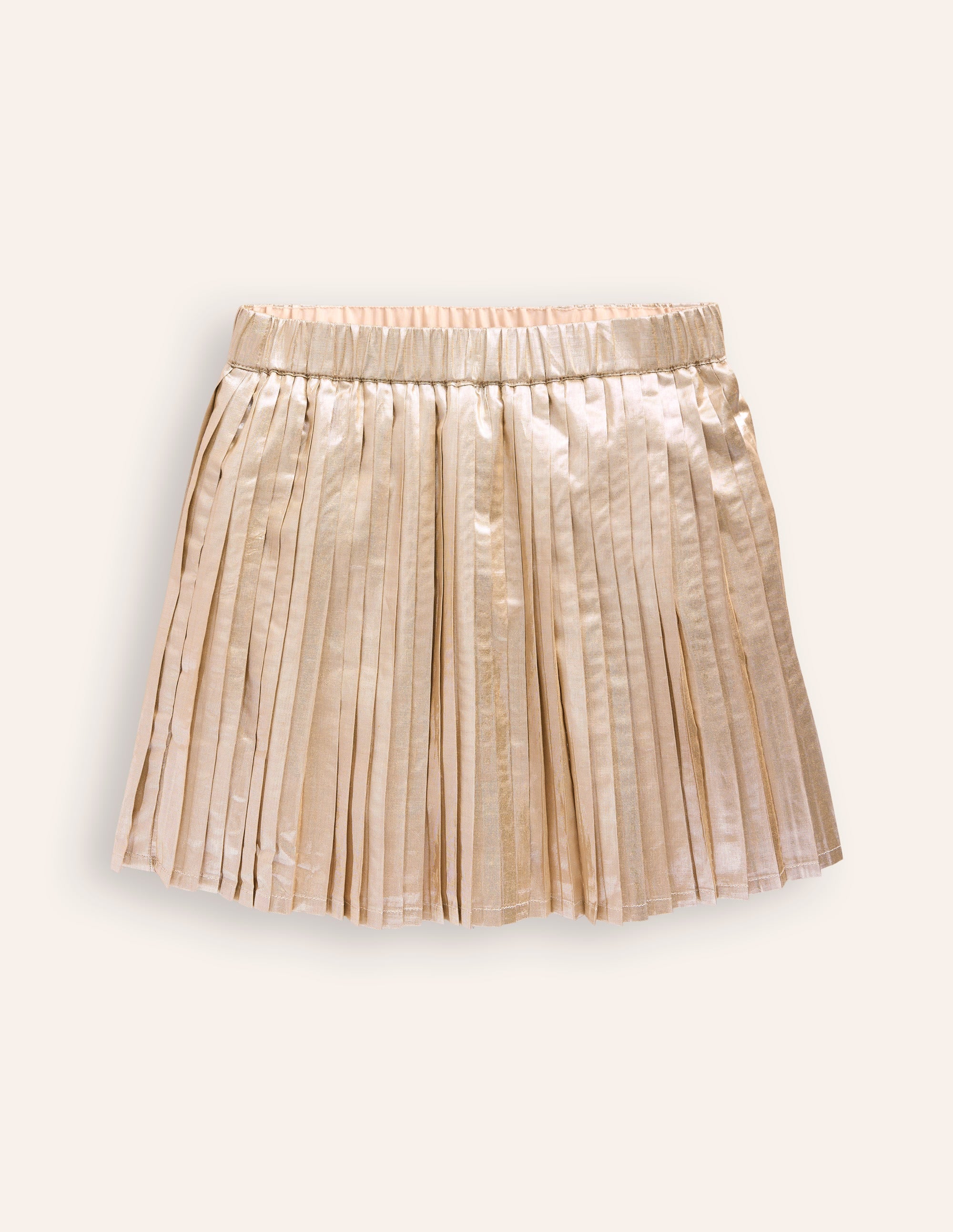  Pleated Mini Skirt-Gold Metallic、mySite、ashleygrahame