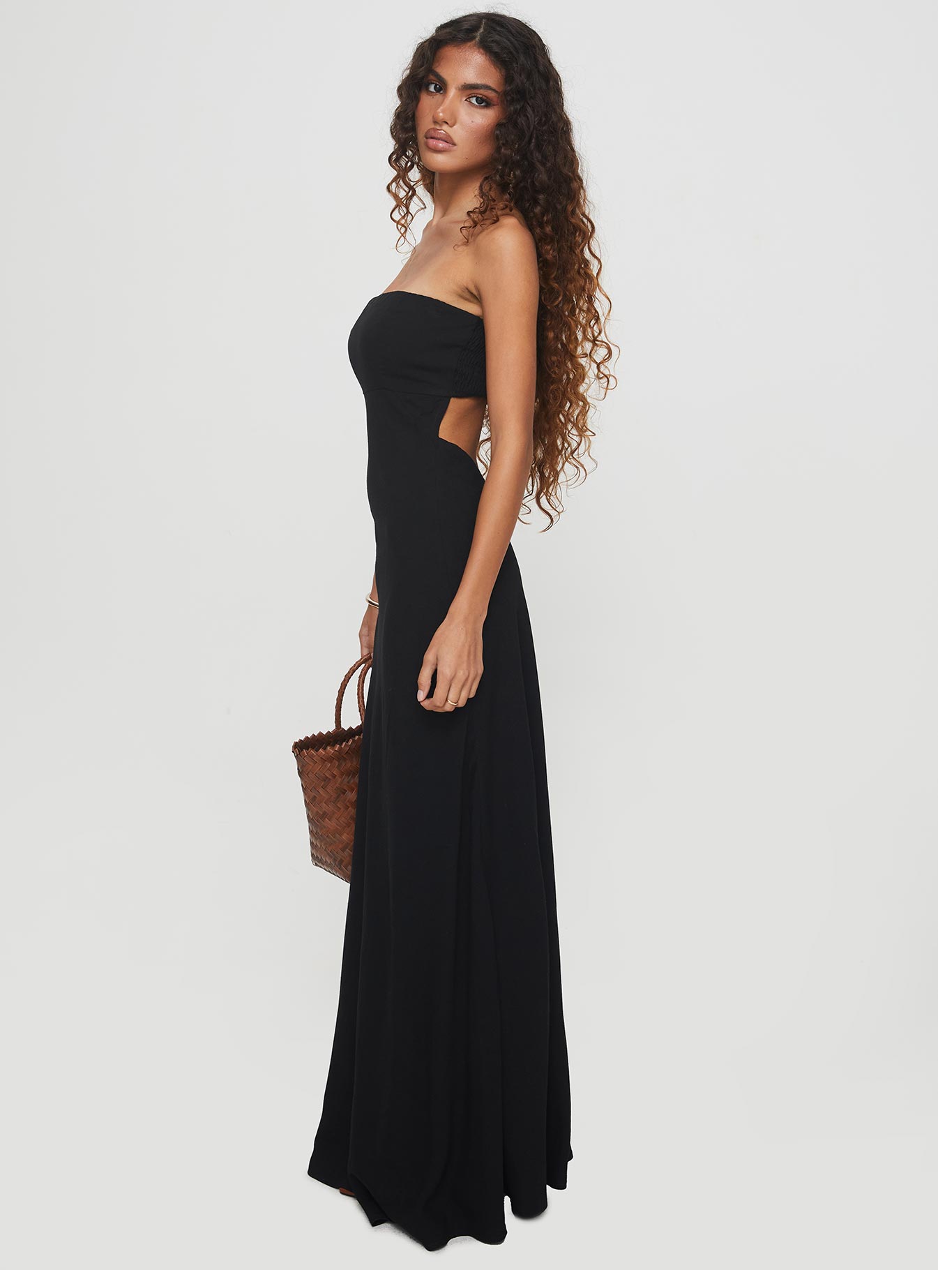 Yahir Strapless Maxi Dress Black、mySite、solidvoid