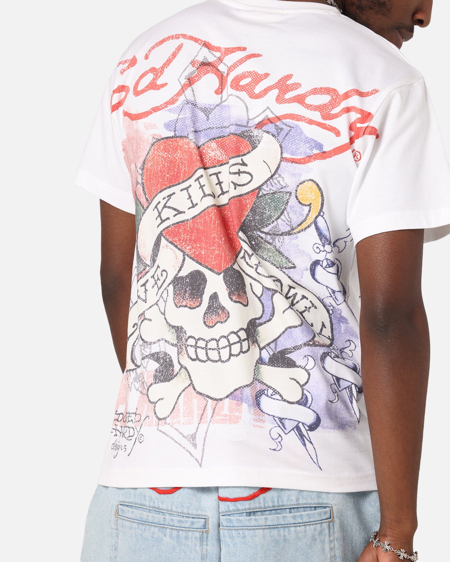 Ed Hardy Love Kills Slowly Vintage T-Shirt White、mySite、zt4zffjzw