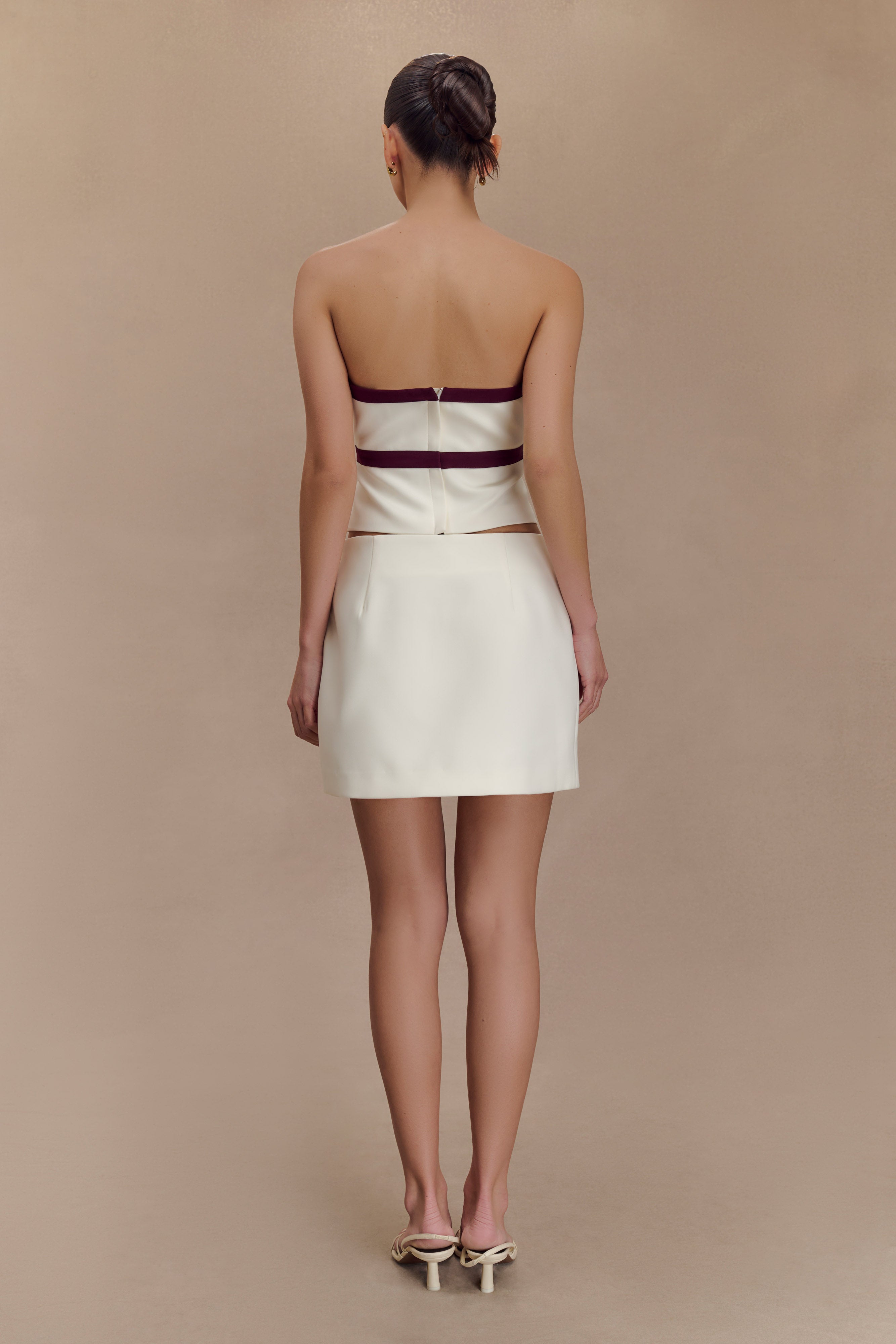 Aisha Suiting Mini Skirt - Ivory、mySite、solidvoid