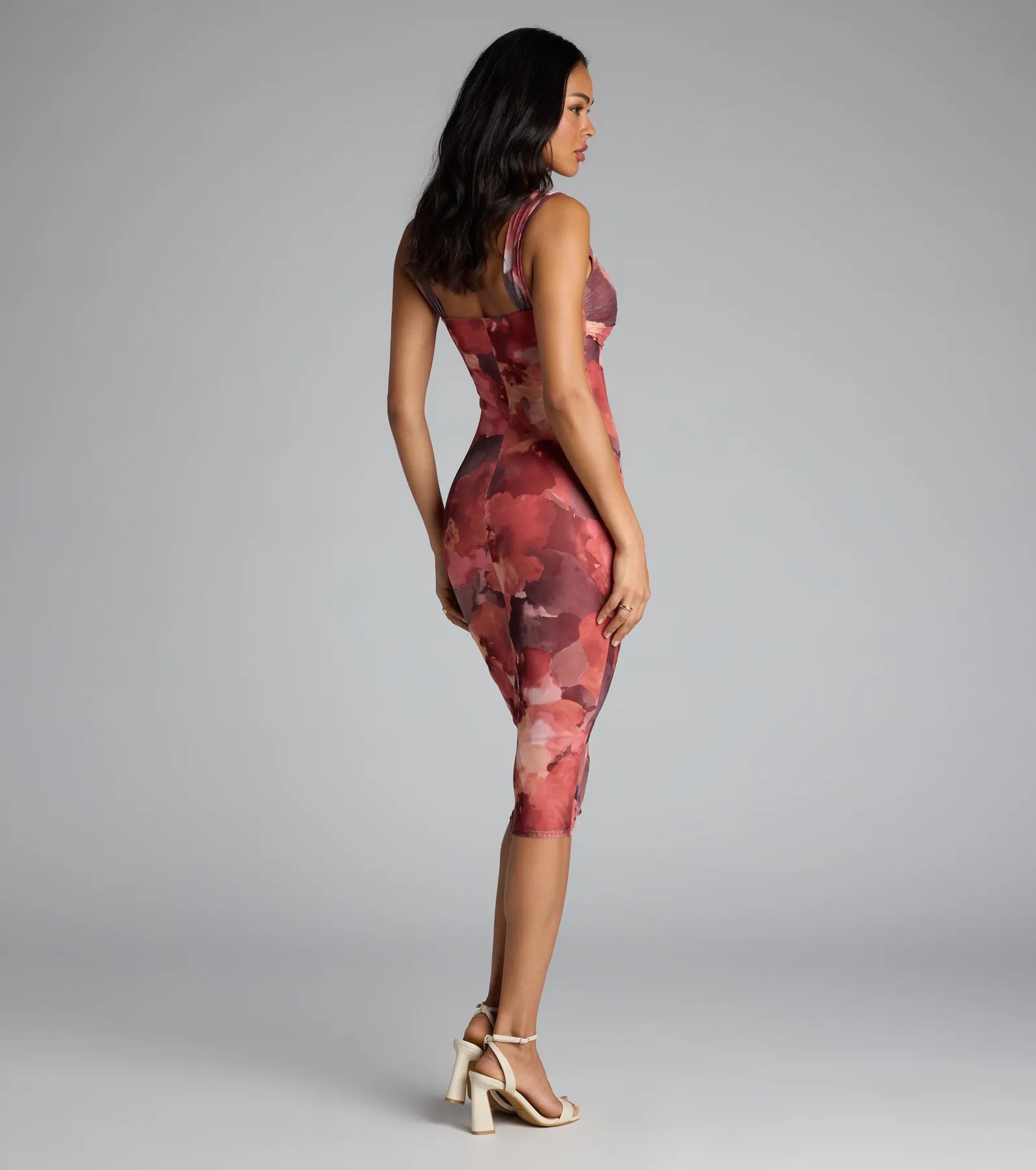  Crush Hour Floral Bodycon Midi Dress、mySite、justintrudeaud