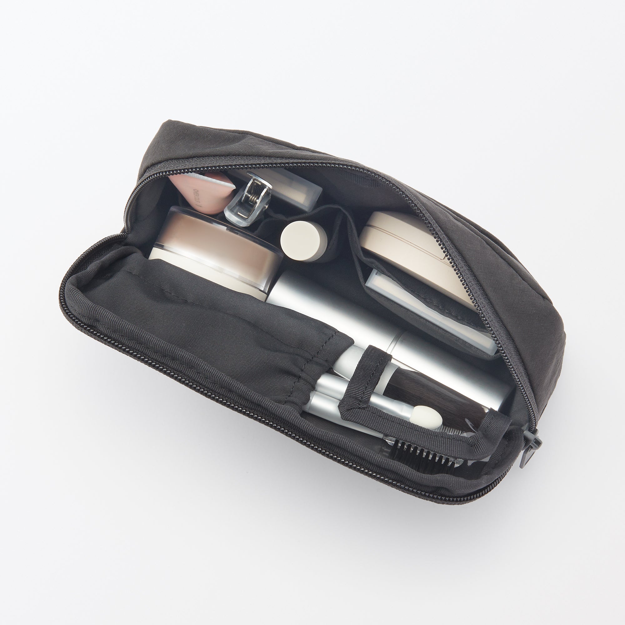  Wrinkled Nylon Wide-Opening Pouch - Large、mySite、sugarbowlscore