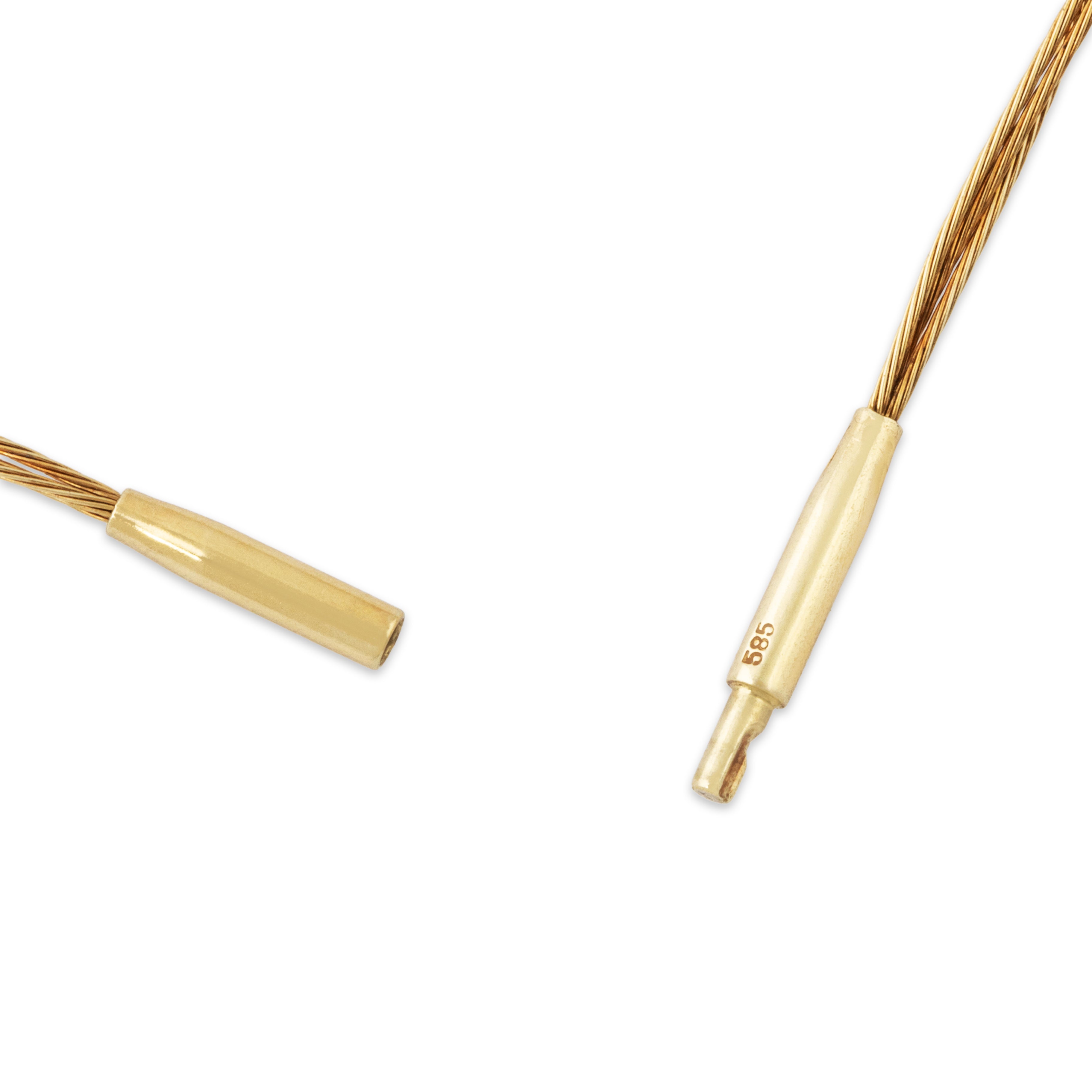 Estate 14k Yellow Gold Pearl 3-Strand Station Cable Necklace 16、mySite、hinf8tx79