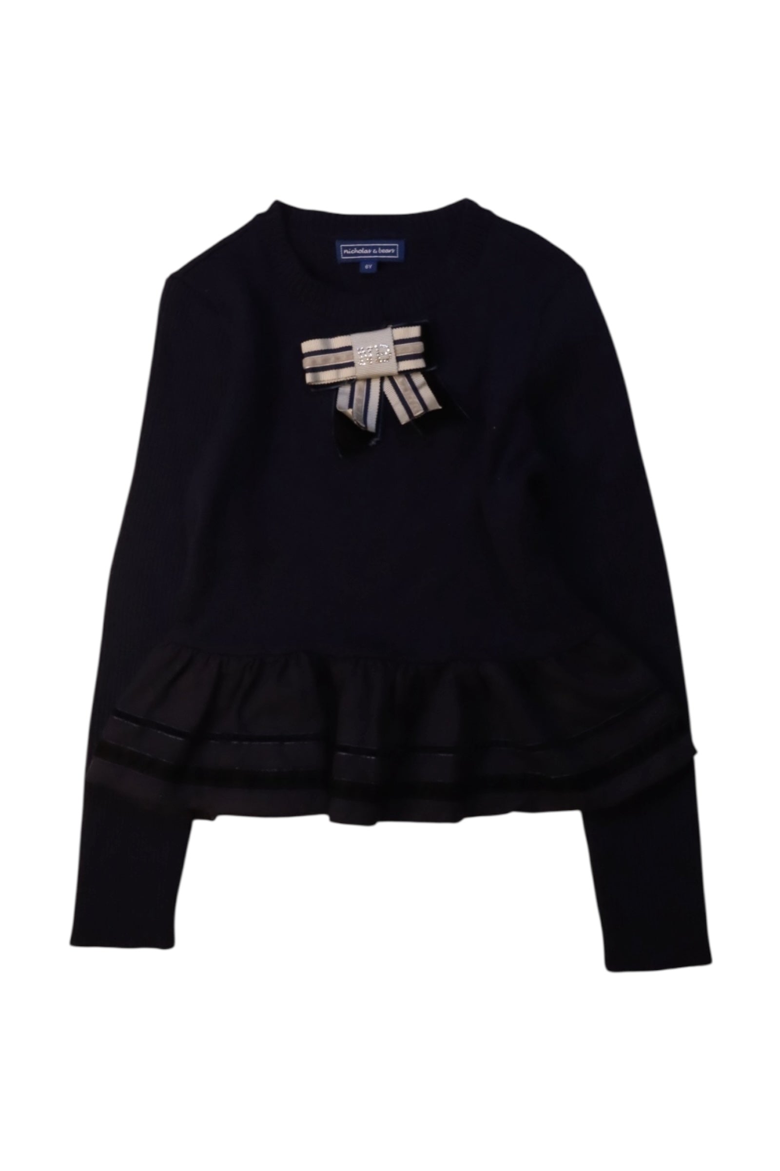 Nicholas & Bears Long Sleeve Top With Bow Size 6T、mySite、g9winljtr