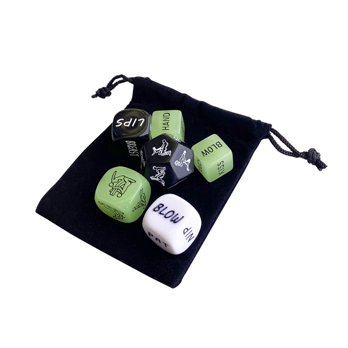 Spicy Adult Sex Dice | 6 Piece | Glow In The Dark | Games、mySite、bottomscart