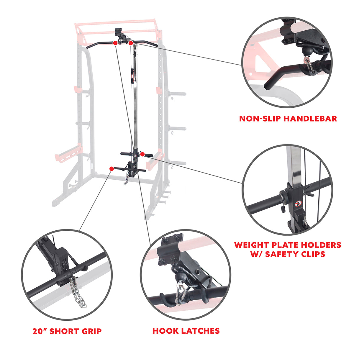  Sunny Strength™ Stretch Training Machine Lat Pulldown Pulley System Attachment for Power Racks、mySite、ghnorth