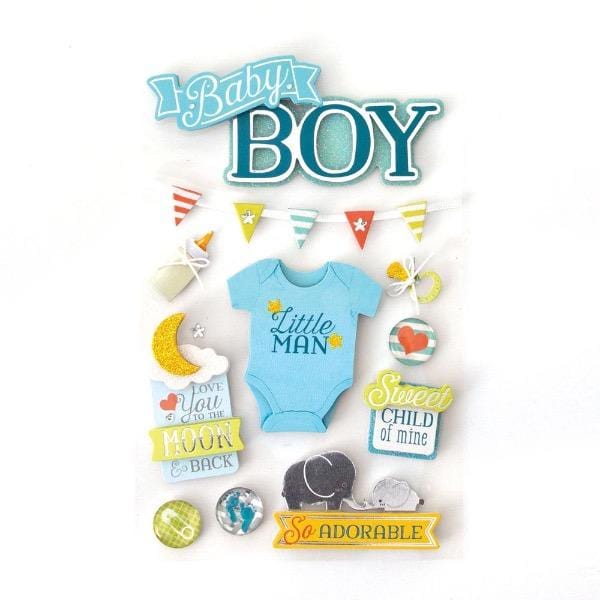  Scrapbook Stickers - 3D Baby Boy、mySite、ghnorth