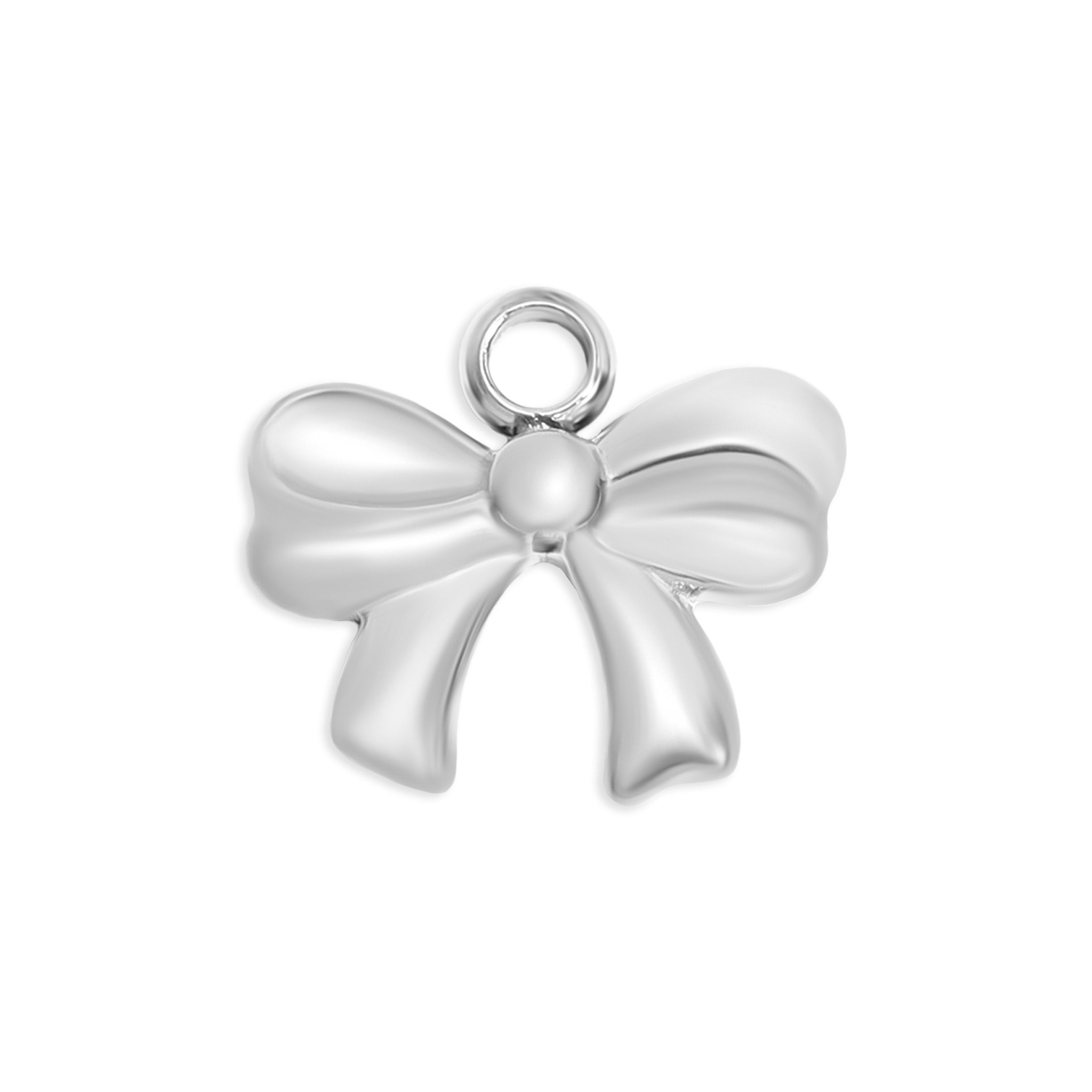 18K Gold PVD Stainless Steel Ribbon Bow Charm / PDL0143、mySite、dreamappss