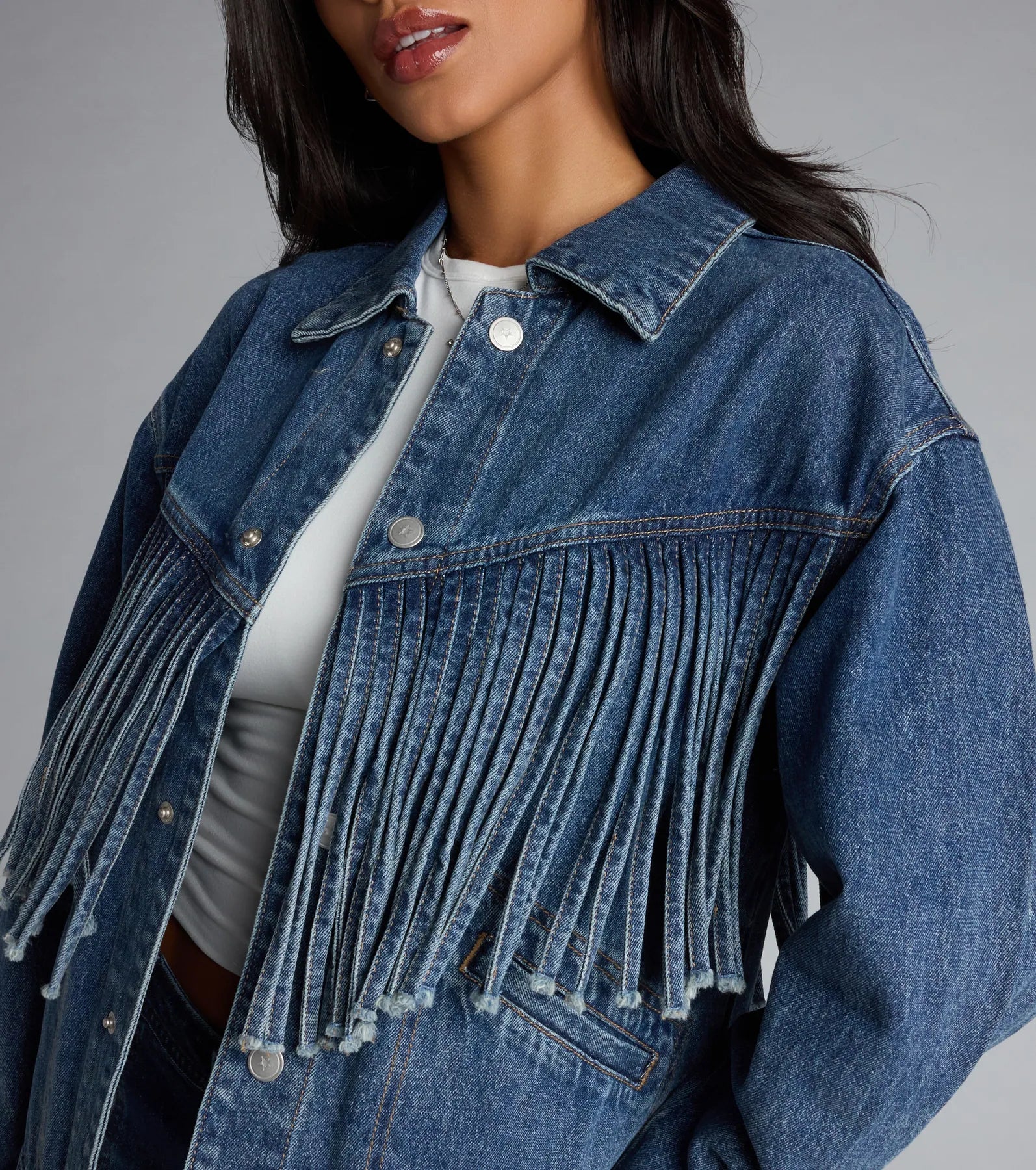  Fringe Benefits Oversized Denim Jacket、mySite、justintrudeaud