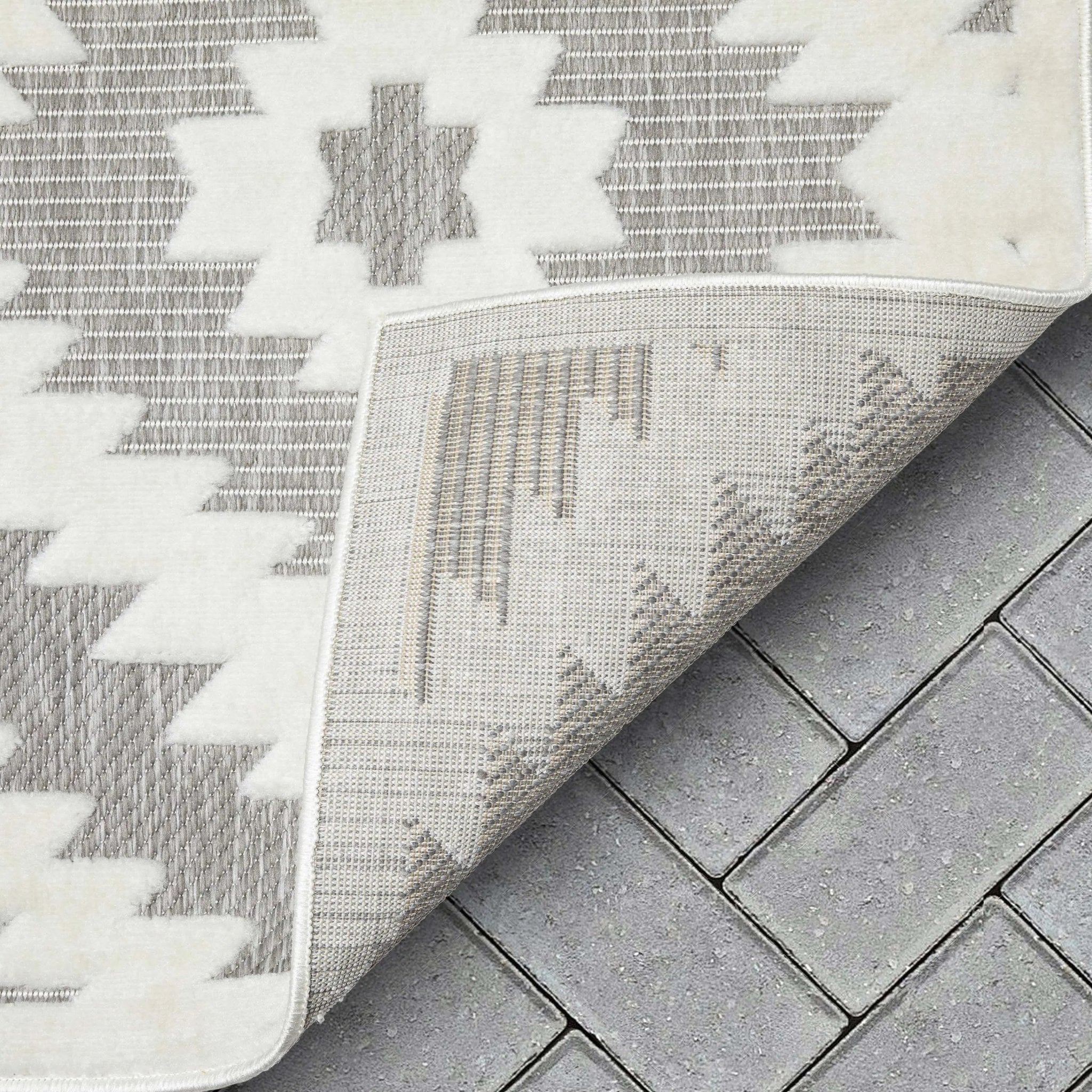 Keiko Tribal Moroccan Indoor/Outdoor Grey High-Low Rug、mySite、gigharbornorthrealestate